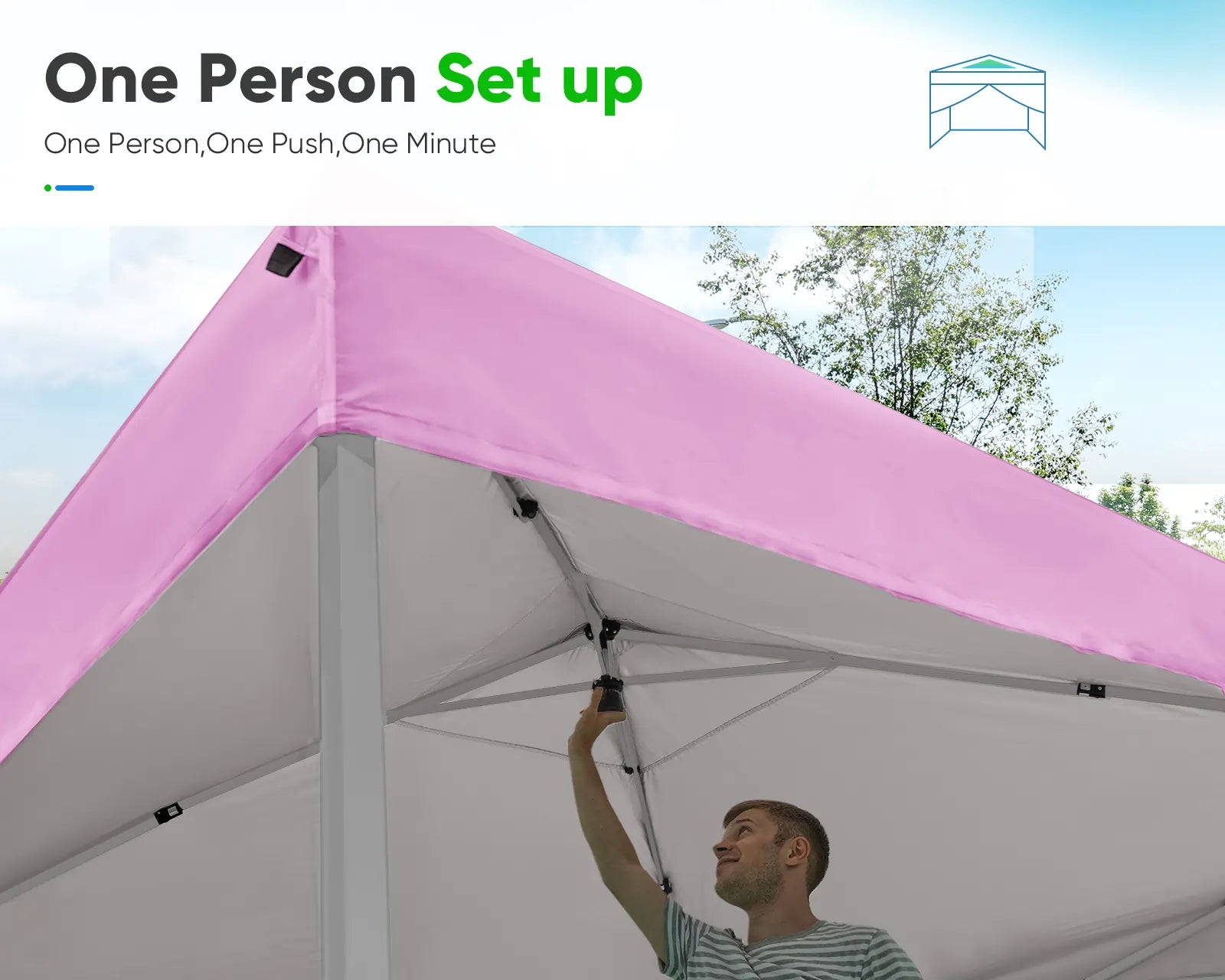 10' x 10' Pop Up Privacy Canopy Tent with Side Walls - Perfect for Outdoor Events, Beach Parties, and Backyard Gatherings