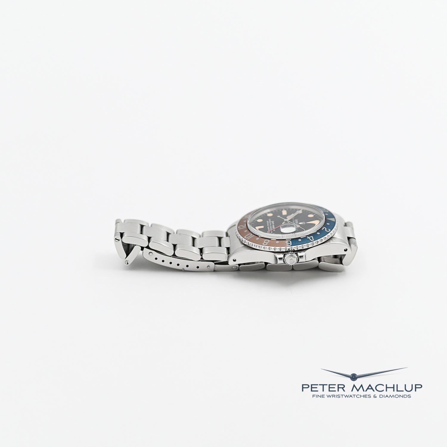 Vintage Rolex GMT-Master Pepsi 1675 Men's Watch - 1979 Model with Red & Blue Bezel - Perfect for Travelers, Collectors & Luxury Watch Enthusiasts