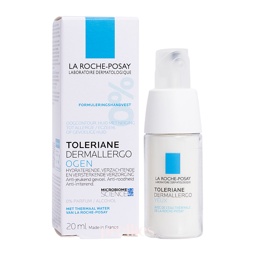 La Roche-Posay Toleriane Dermallergo Eye Cream 20ml - Soothing & Hydrating Eye Treatment for Sensitive Skin | Perfect for Daily Use & Travel Skincare Routine