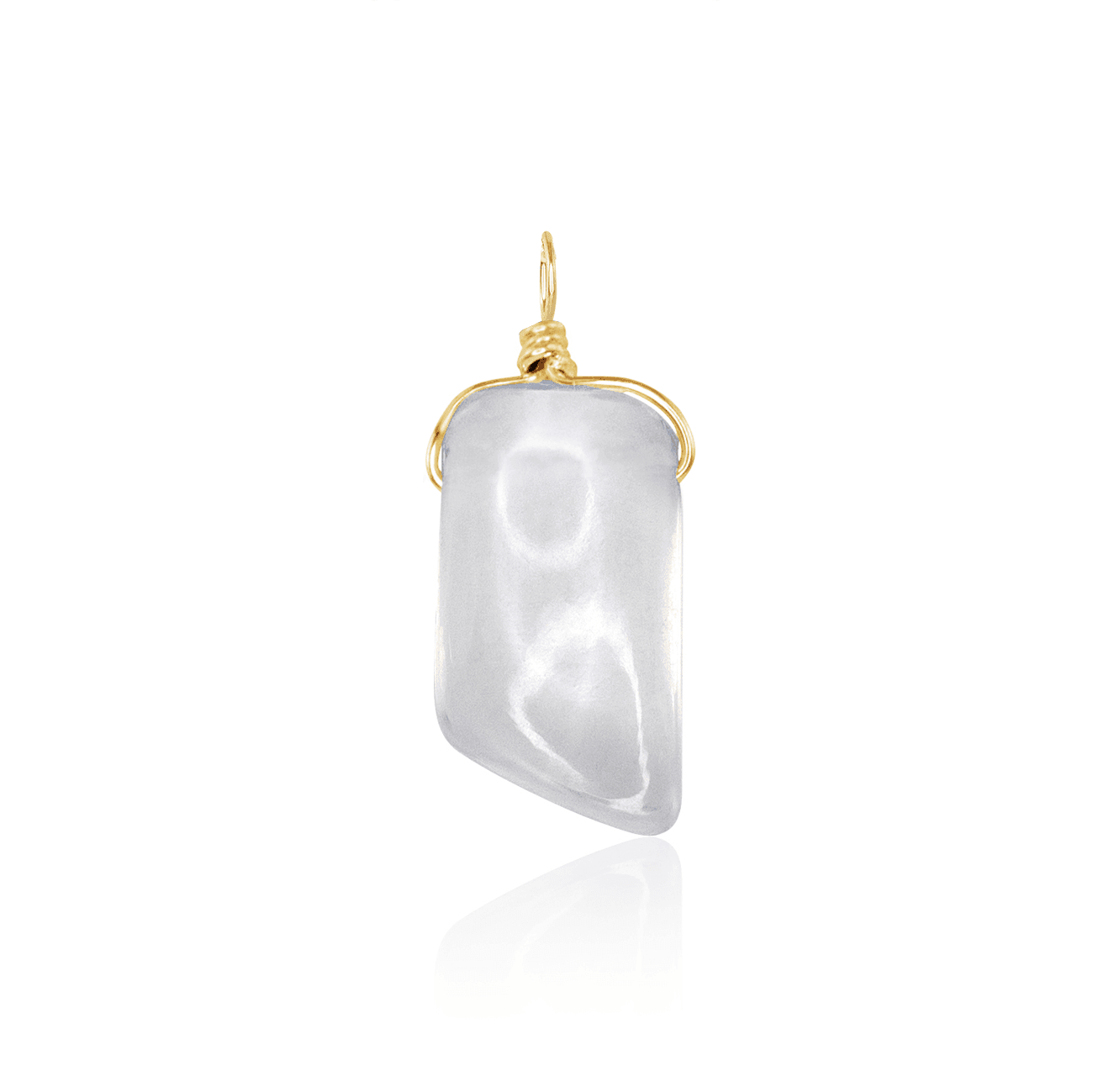 Small Smooth Crystal Quartz Pendant Necklace with Gentle Point - Perfect for Meditation, Healing & Spiritual Jewelry Gifts