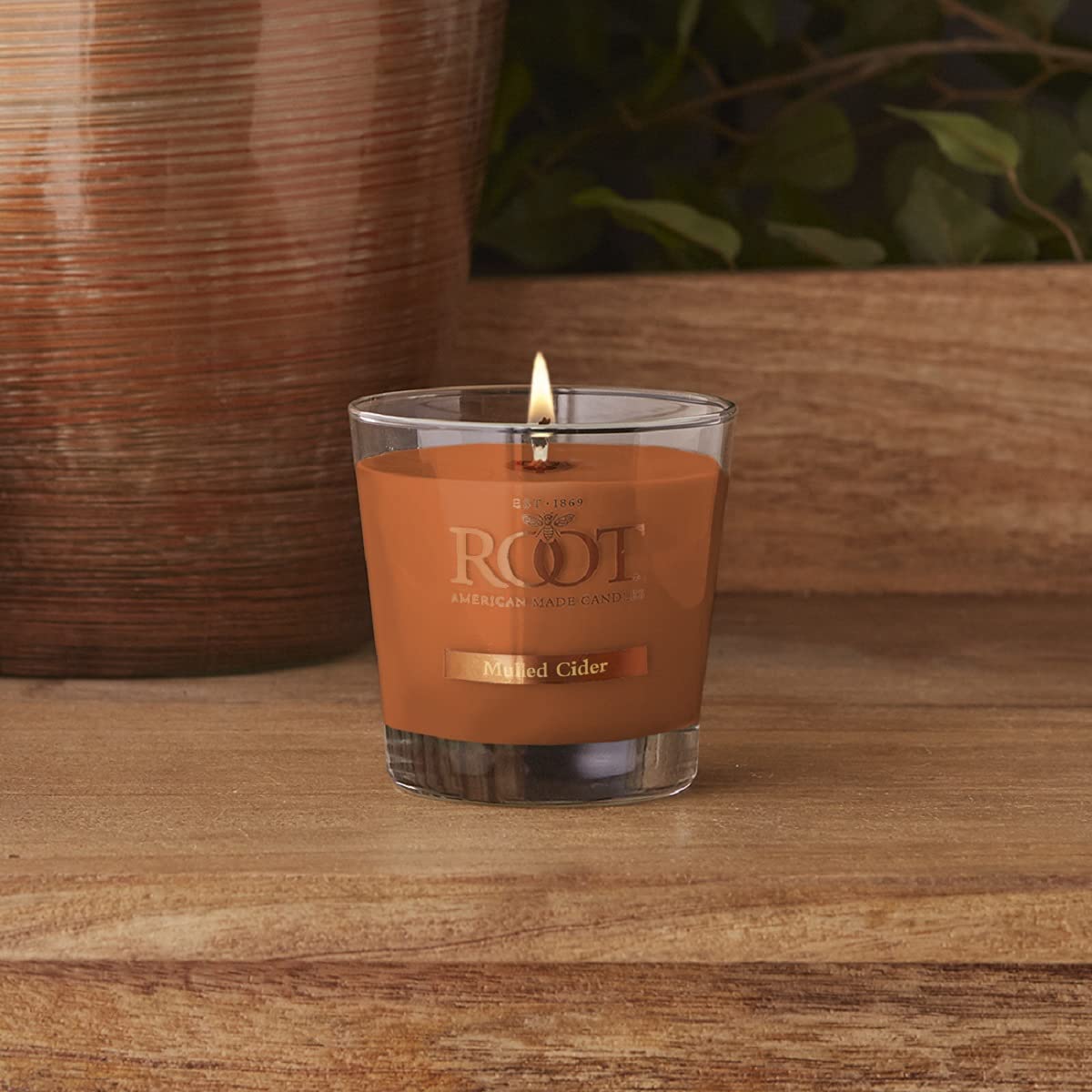 Premium Handcrafted Beeswax Blend Fall Scented Candle - Honeycomb Veriglass Design, Mulled Cider Fragrance, Small Size | Perfect for Autumn Home Decor, Cozy Evenings & Holiday Gift Giving