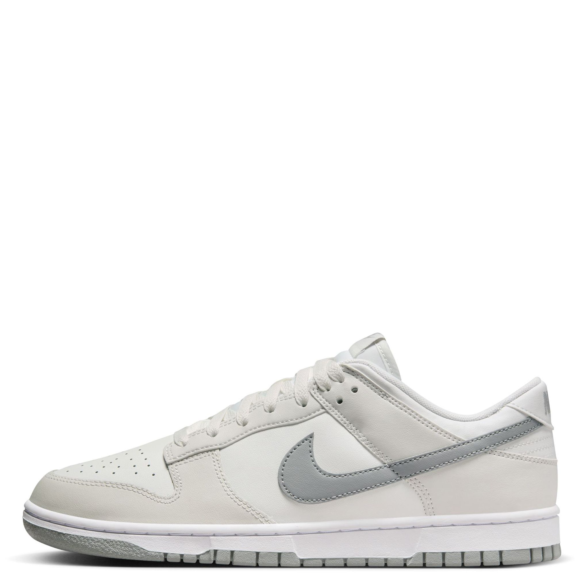 Nike Men's Dunk Low Retro Sneakers - Summit White / Light Smoke Grey - Casual & Streetwear Shoes for Everyday Comfort & Style