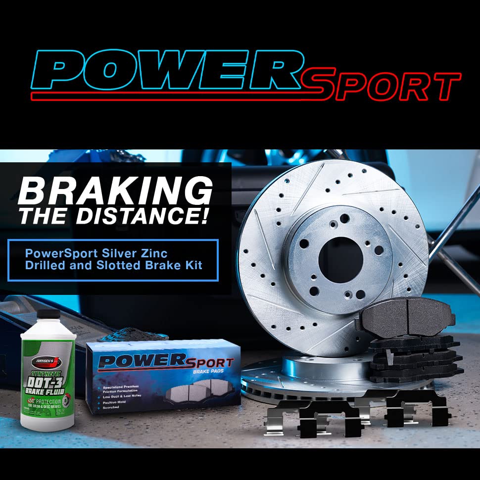 Premium Power Sport Front Brake Kit - Heavy Duty Brake Pads & Rotors Set with Hardware (BLC1.46022.44) | High-Performance Motorcycle & ATV Braking System for Off-Road & Street Riding