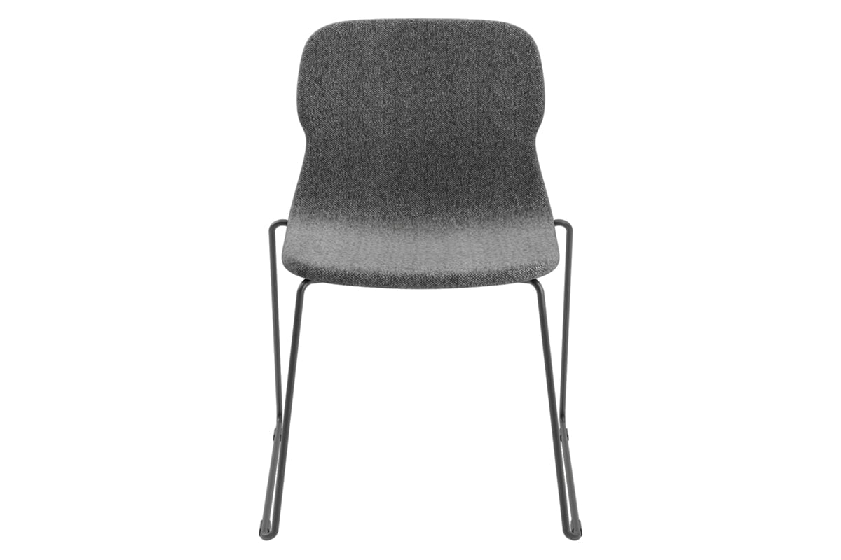 Sammy Fabric Chair with Sled Base - Modern Upholstered Accent Chair for Living Room, Bedroom, or Office - Comfortable & Stylish Seating Solution