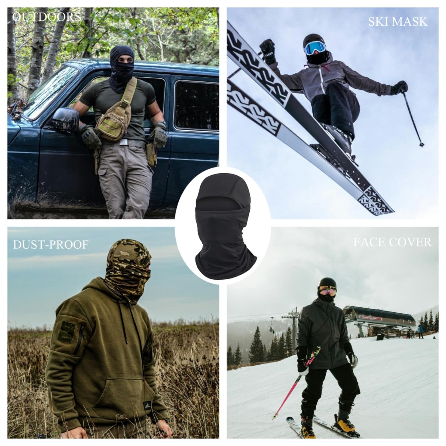Breathable Balaclava Ski Mask for Men & Women - Full Face Cover, Neck Gaiter Scarf for Motorcycle, Fishing, Cycling & Winter Sports | Cold Weather Protection & Outdoor Activities