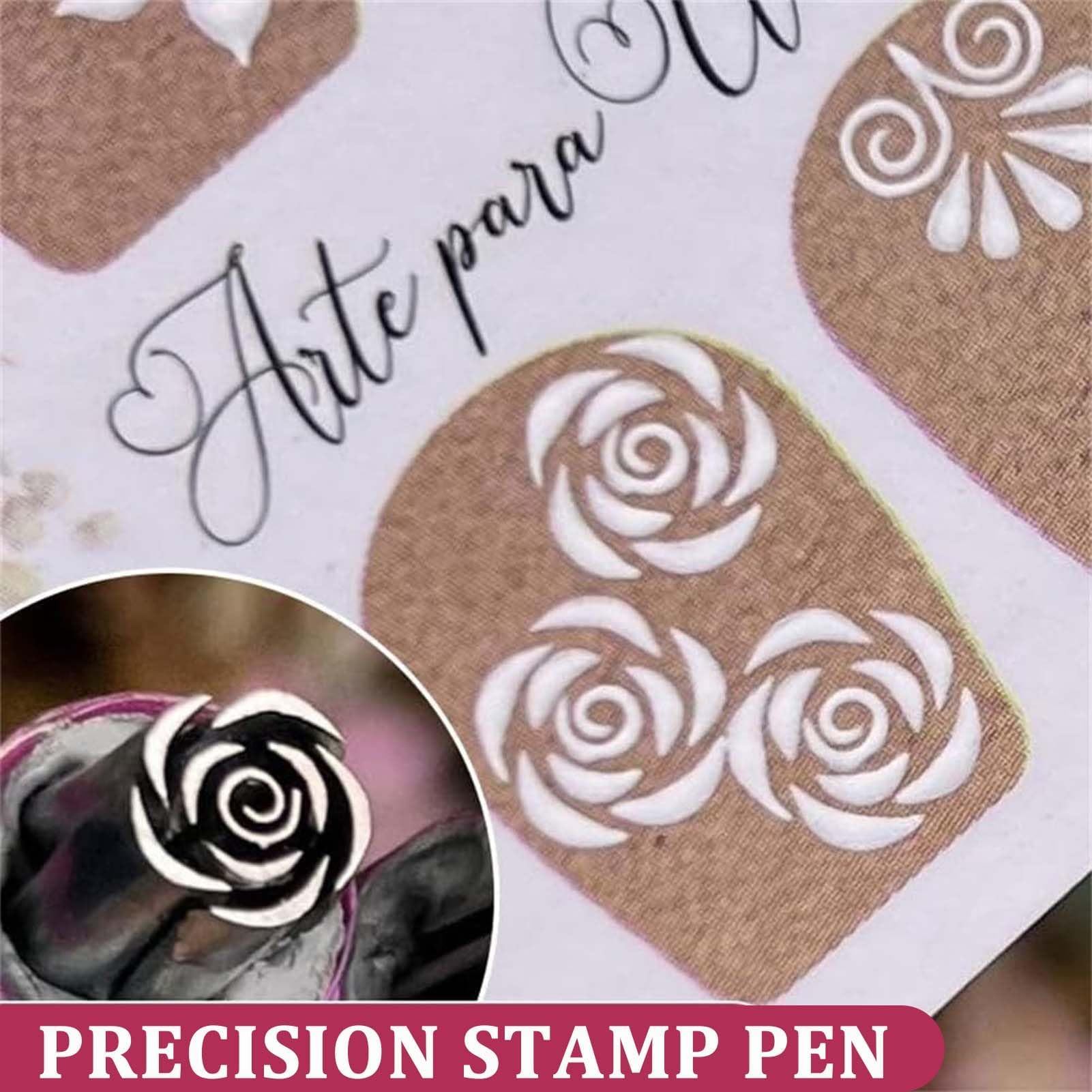 6PCS Nail Art Stamp Pen Set - Floral & DIY Nail Stamping Kit for Women & Girls | Easy to Use for Home Manicures & Salon Nail Designs