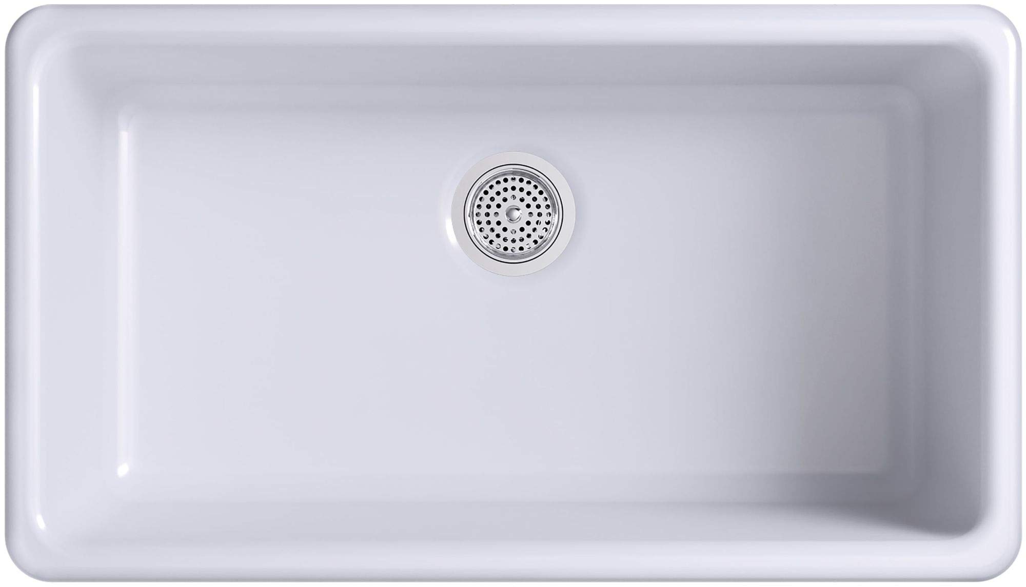 KOHLER 5707-0 White Iron/Tones Kitchen Sink - Durable Stainless Steel Drop-In Sink for Modern Kitchens, Easy Cleaning & Food Prep