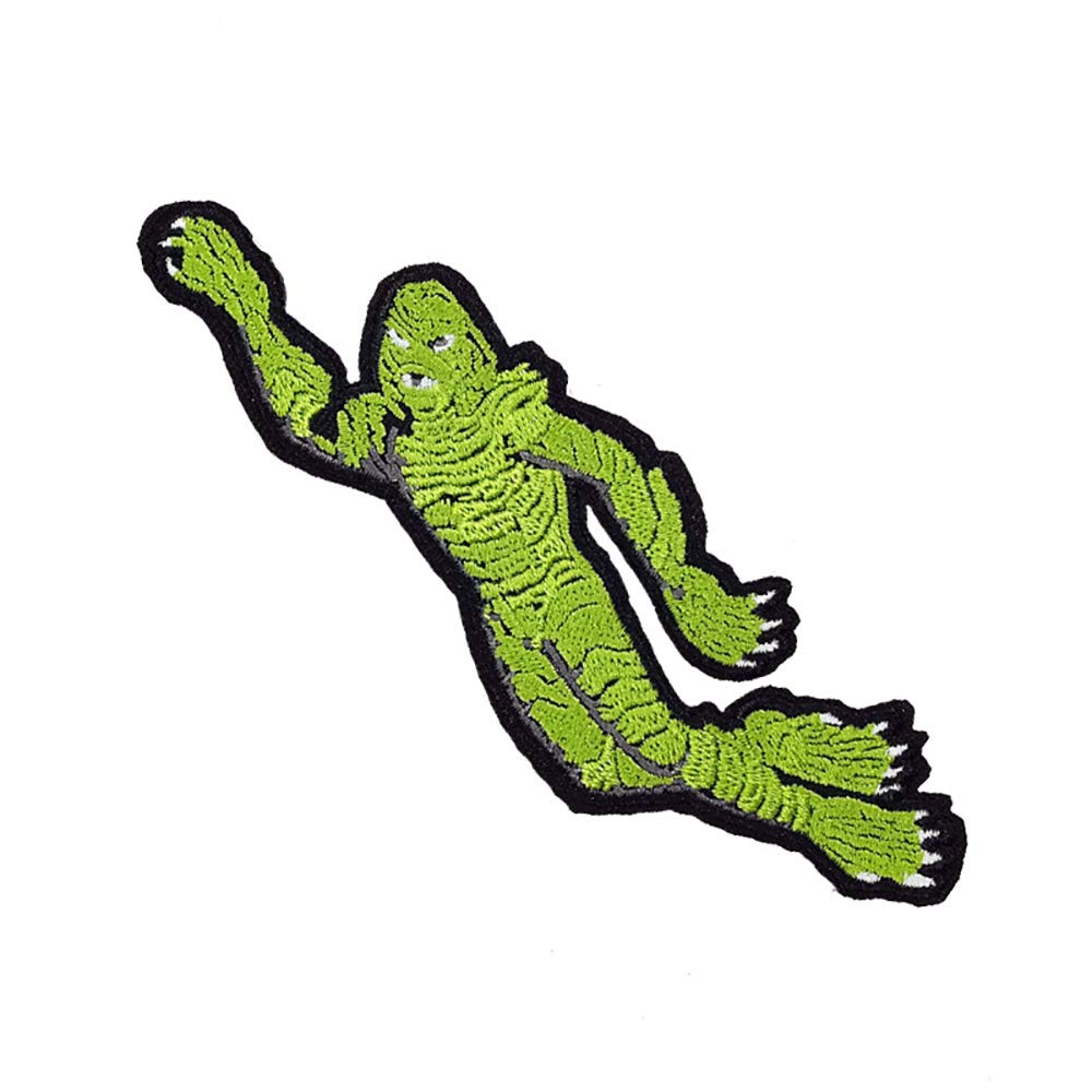 Creature from The Black Lagoon Embroidered Iron-On Patch - Universal Monsters Costume Accessory for Halloween, Cosplay & DIY Jacket Decoration