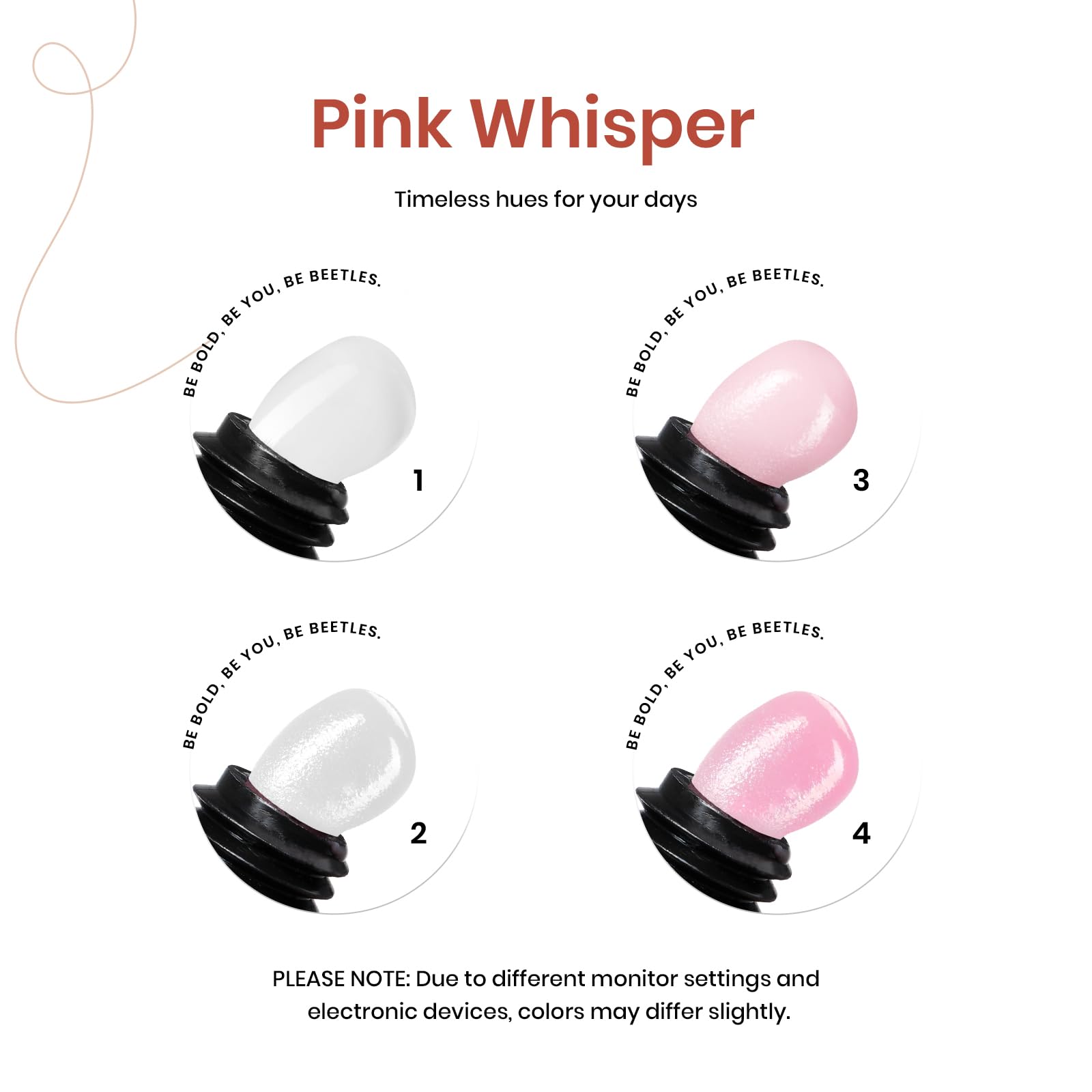 Beetles Poly Nail Gel Kit - 4 Colors for Nail Extensions & Art | Salon & Home Use