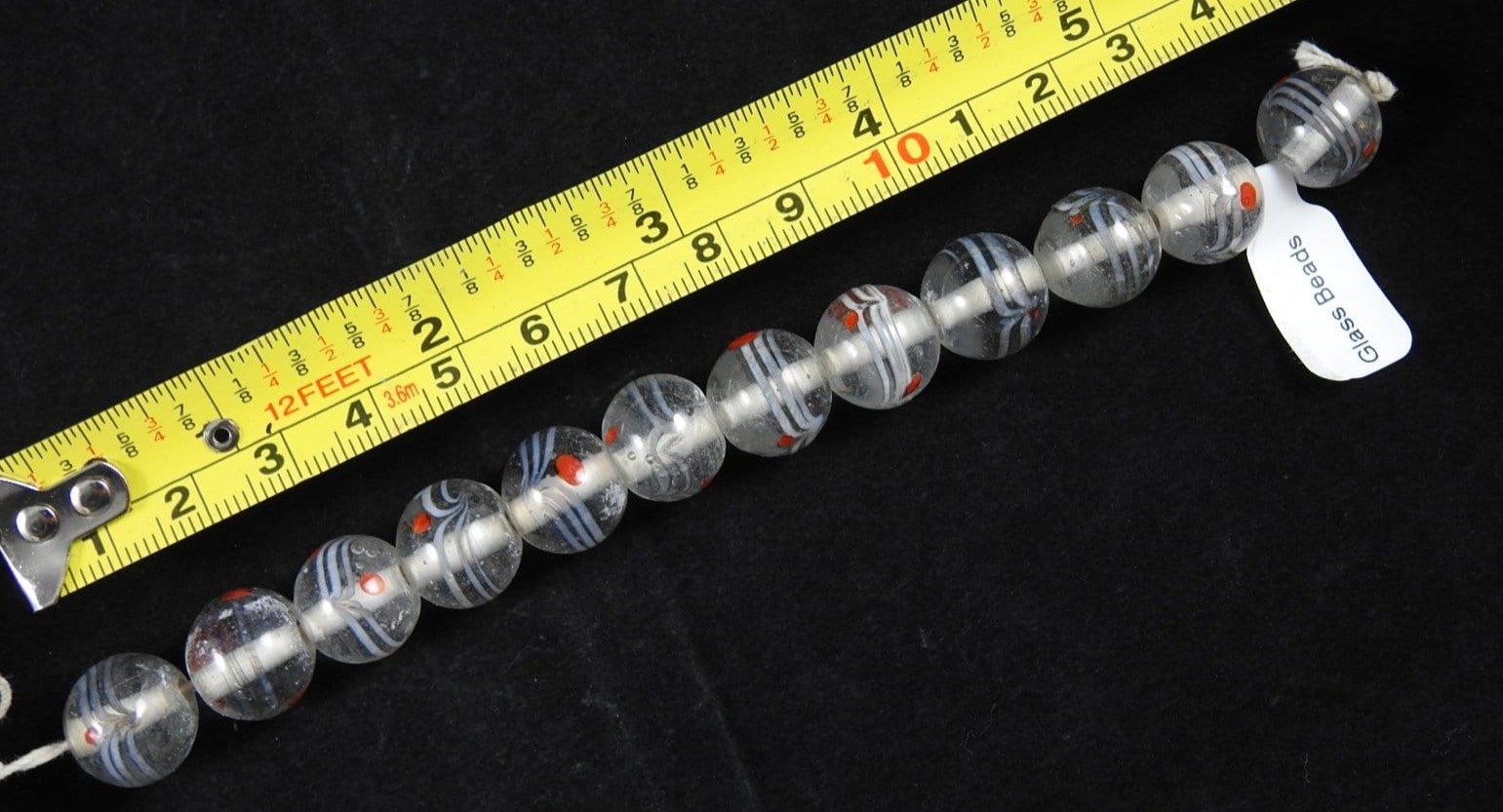 Handmade Clear & Red Glass Bead Strand - Unique Bohemian Style Jewelry Supplies for Necklaces, Bracelets & DIY Crafts