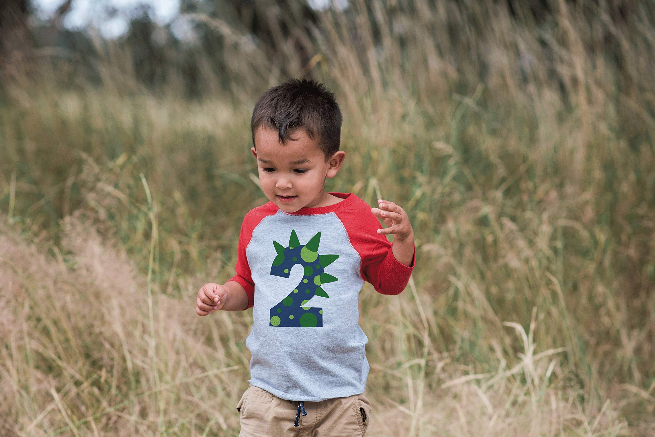 Dinosaur Birthday Shirt for Boys - Cute Dino Graphic Red Tee for Kids Birthday Party | Perfect for Birthday Celebrations, School Events & Playdates