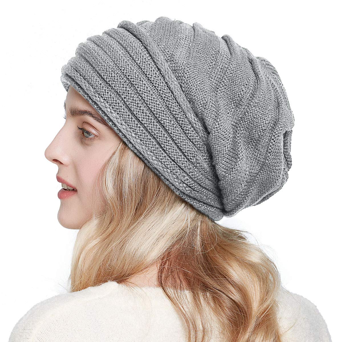 Women's Somaler Knit Slouchy Beanie Hat - Oversized Winter Warm Hat for Skiing & Snowboarding | Soft Baggy Ski Cap for Cold Weather & Outdoor Activities