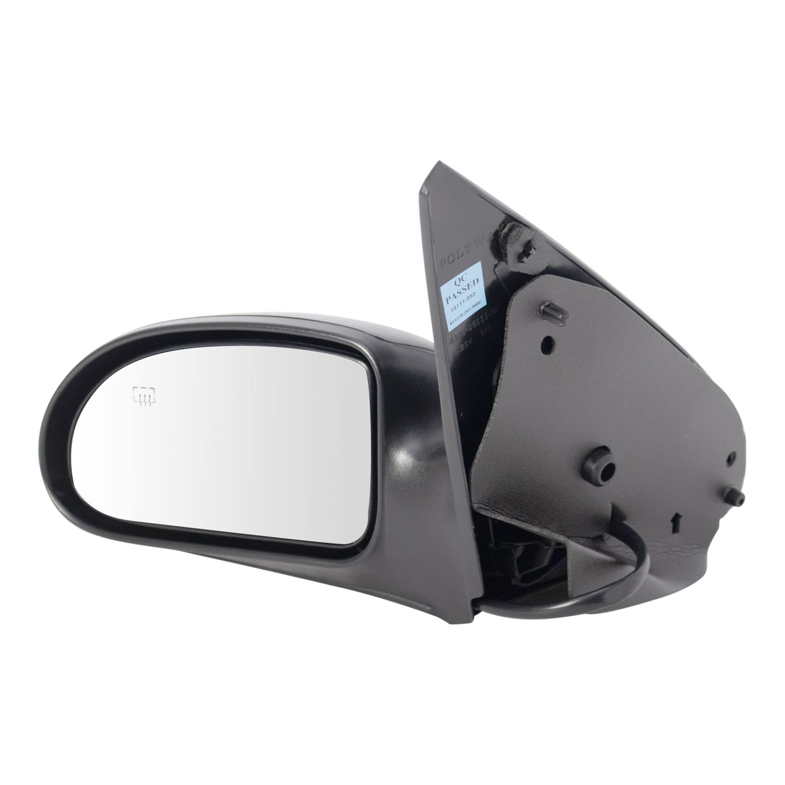 Power Heated Left Side Mirror with Textured Cover - Compatible with 2003-2007 Ford Focus (FO1320228) - Perfect for Winter Driving and Enhanced Visibility