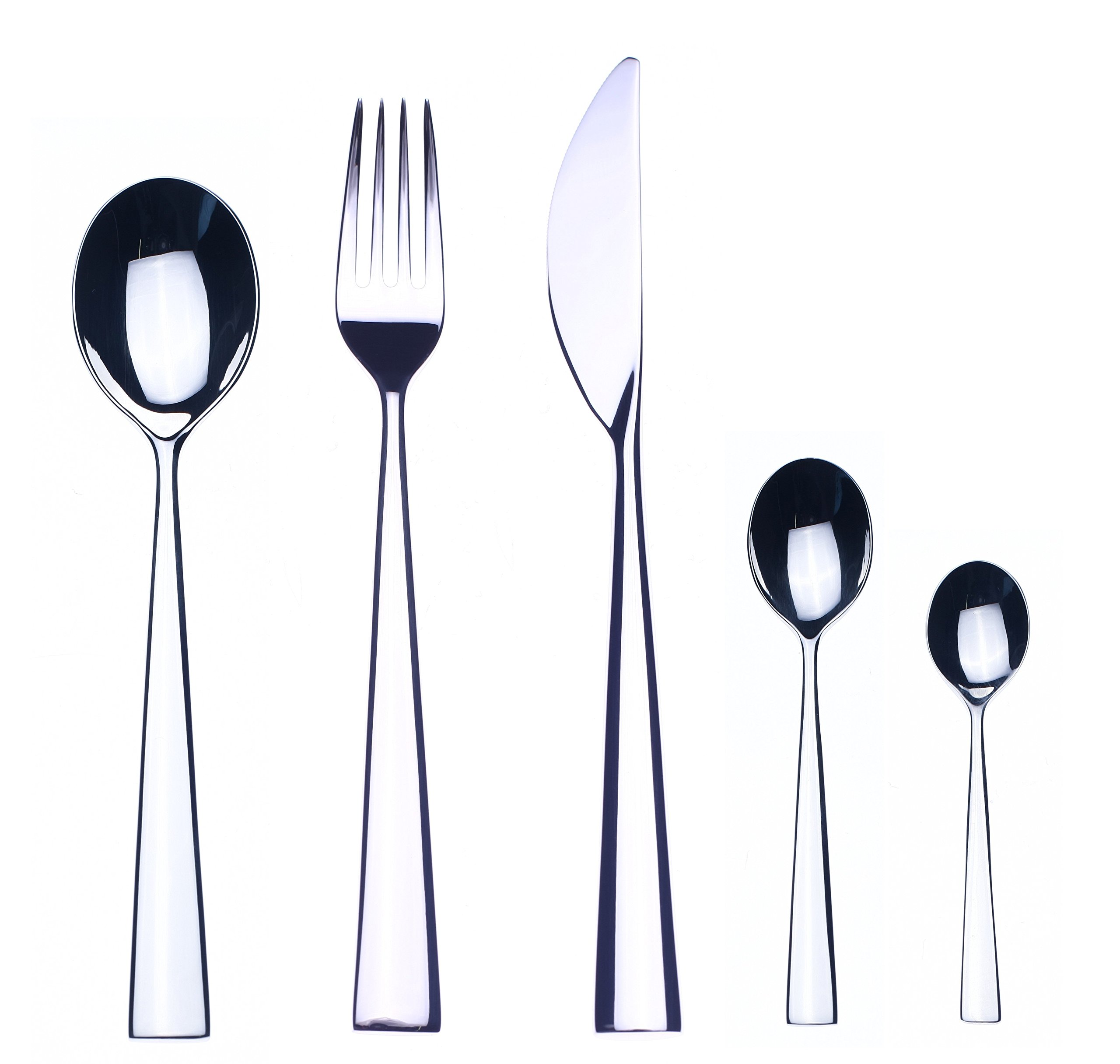 Premium MEPRA 18-Piece Stainless Steel Flatware Set - Elegant Silver Cutlery for 4, Ideal for Dining, Entertaining & Wedding Gifts
