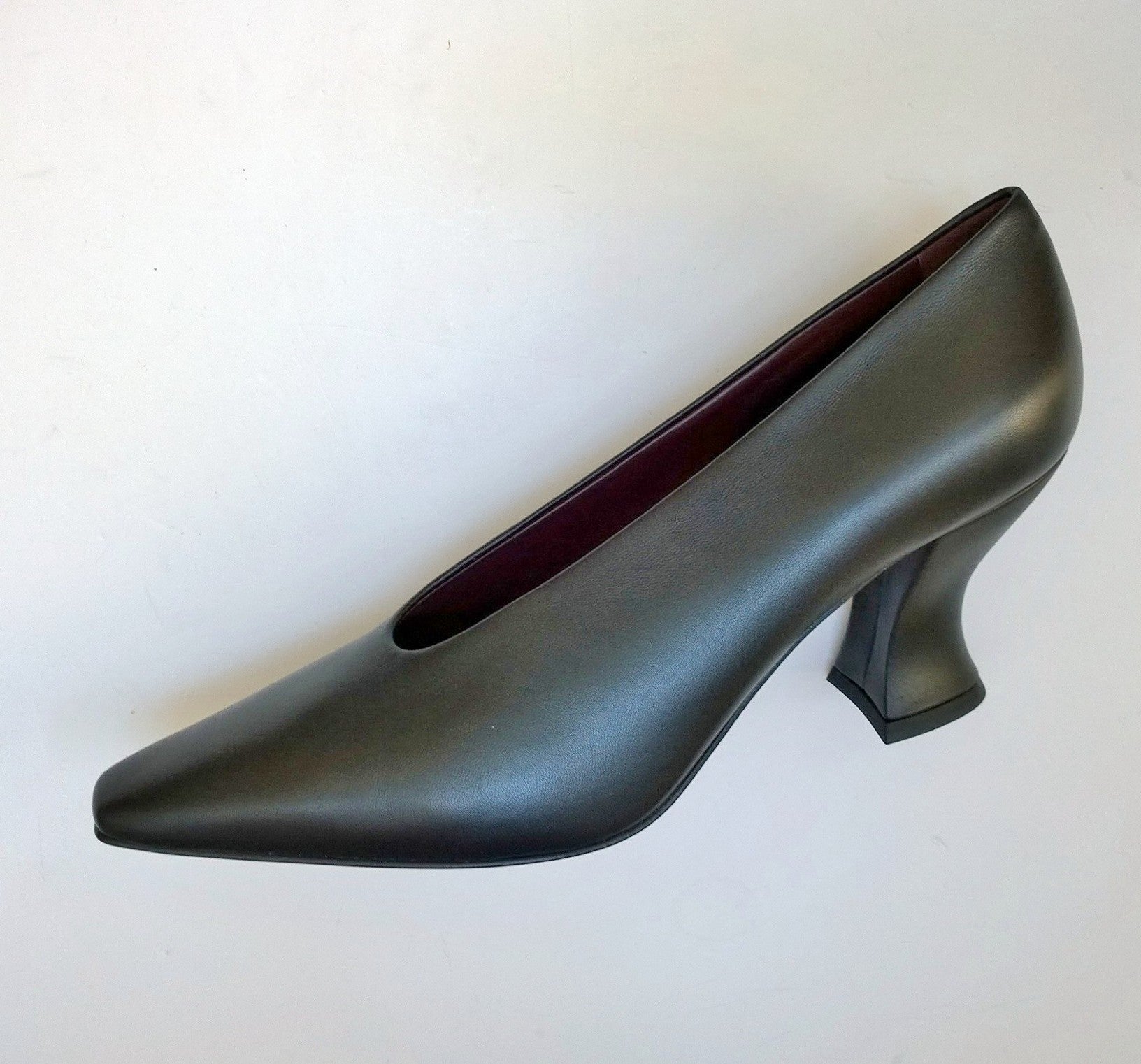 Bottega Veneta Black Leather Almond Heels - Luxury Women's Pumps for Office, Party & Wedding | Comfortable High Heel Shoes for Formal Occasions