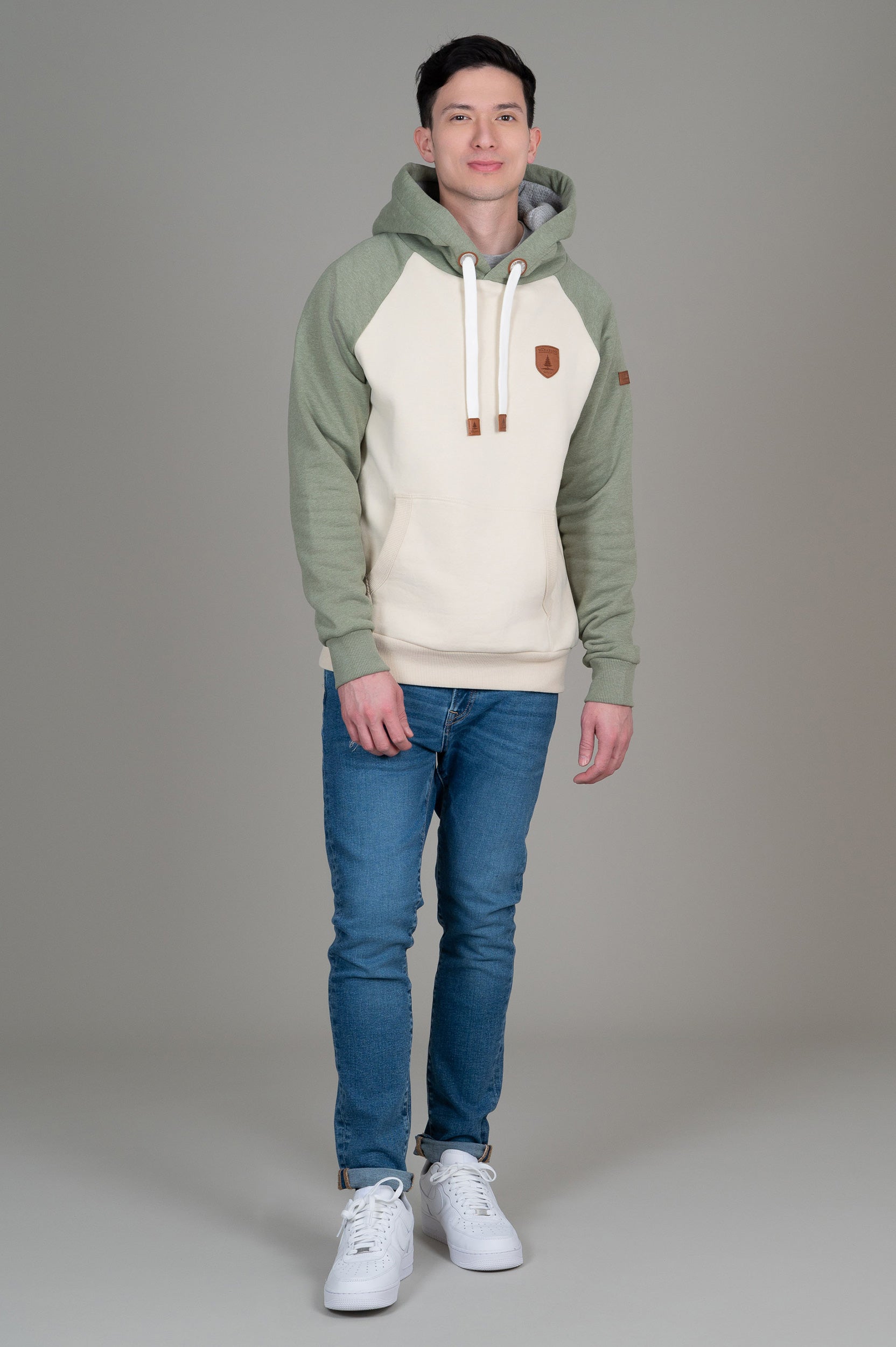 Lakewell Raglan Military Mix Hoodie - Vintage Style Pullover Sweatshirt for Men & Women | Perfect for Outdoor Adventures, Casual Wear & Street Fashion