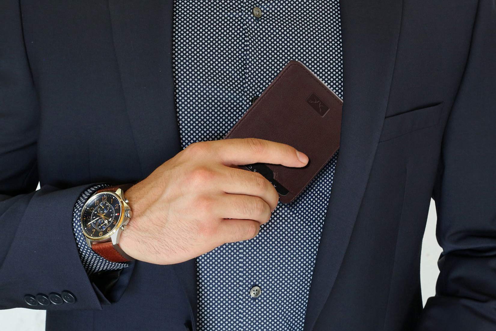 AL FASCINO Slim RFID Leather Wallet for Men - Stylish & Compact Minimalist Wallet with Card Slots & Money Clip - Perfect for Travel, Business & Everyday Use