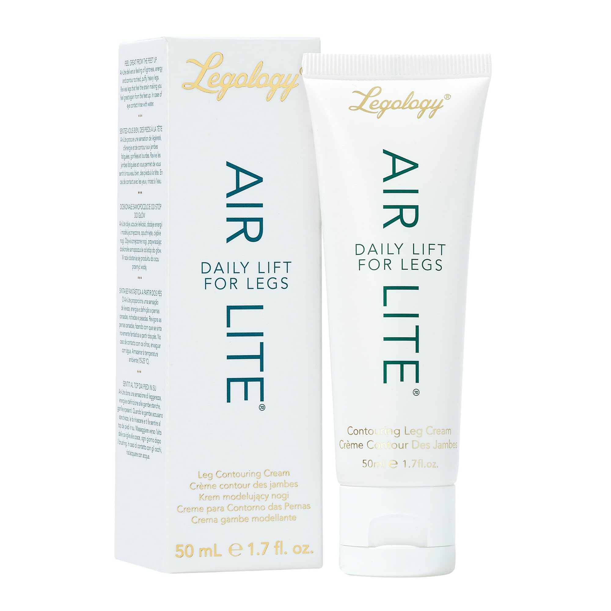 Legology Air-Lite Firming & Contouring Cream for Legs - Anti-Cellulite Treatment, Travel Size 50ml | Best for Post-Workout Recovery & Summer Skin Prep