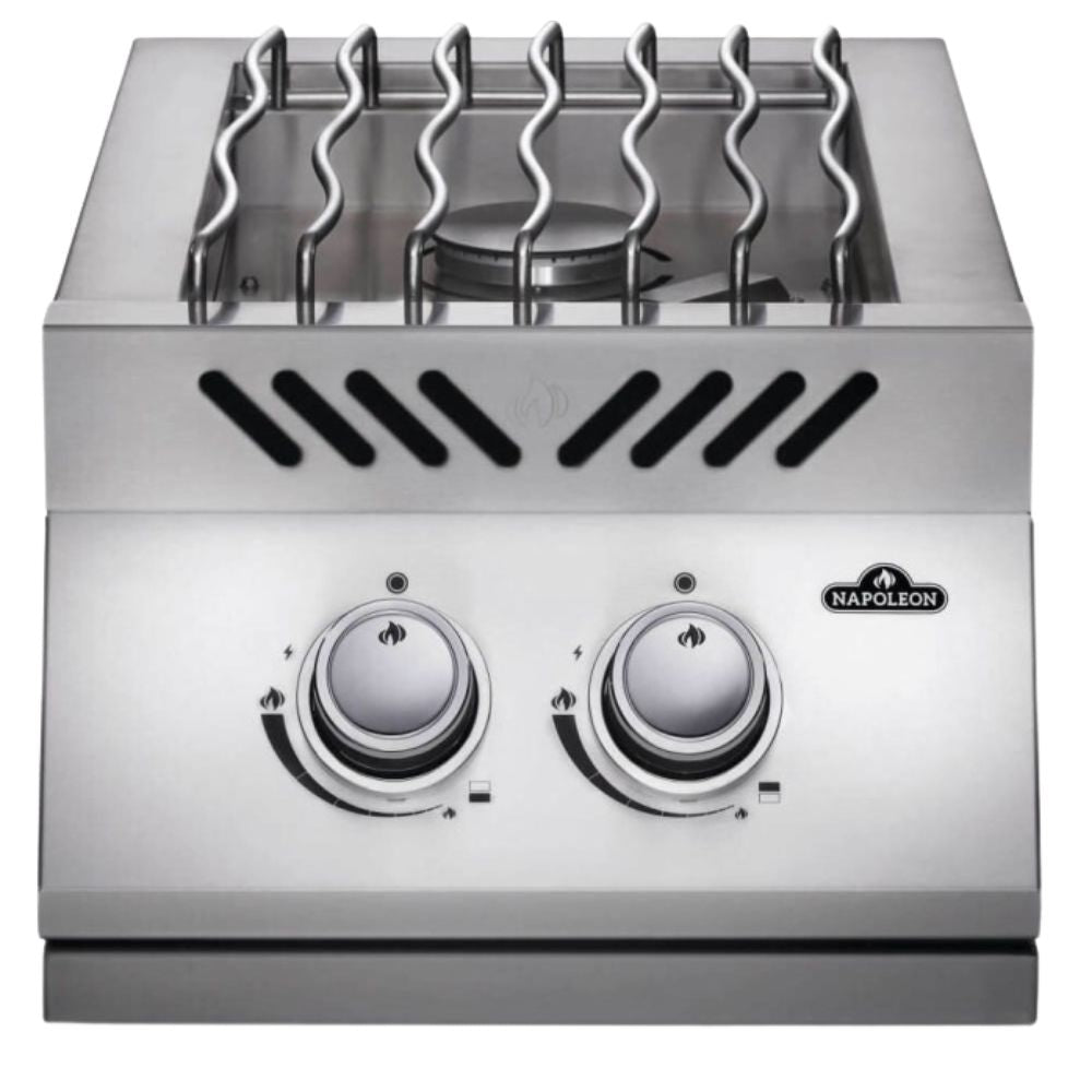 Napoleon BI12RTPSS 500 Series Built-In Dual Range Top Burner - High Efficiency Gas Cooktop for Professional & Home Kitchen Cooking
