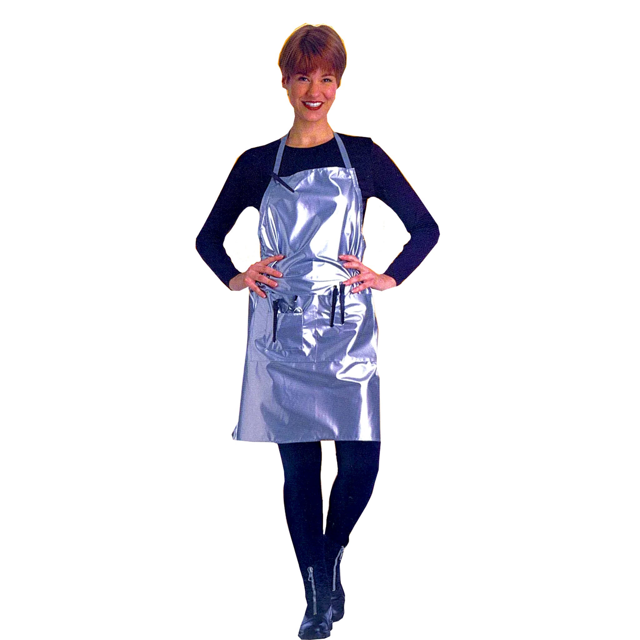 Cricket Cover Up Aprons Metro Silver - Premium Stainless Steel Kitchen Aprons for Cooking, Baking & Grilling - Ideal for Chefs, BBQ & Home Cooking