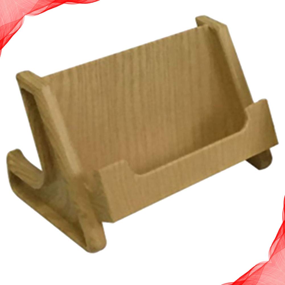 Bamboo Watch Holder Stand with Perforated Base - Wooden Phone & Watch Display Rack for Desk Decor - Perfect for Organizing Smartphones and Watches in Office or Bedroom