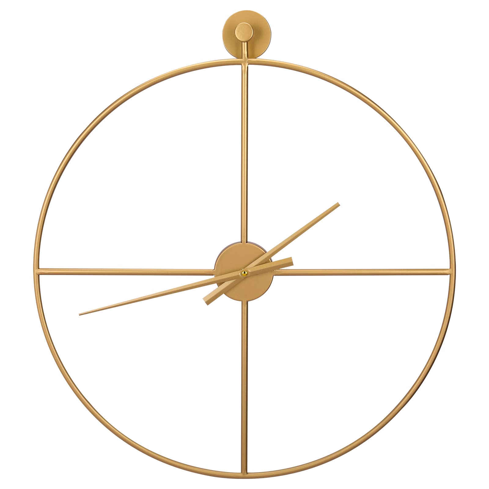 Bdor 24-Inch Metal Wall Clock - Modern Decorative Timepiece for Living Room, Bedroom & Office | Silent Non-Ticking Clock for Home Décor & Gift Giving