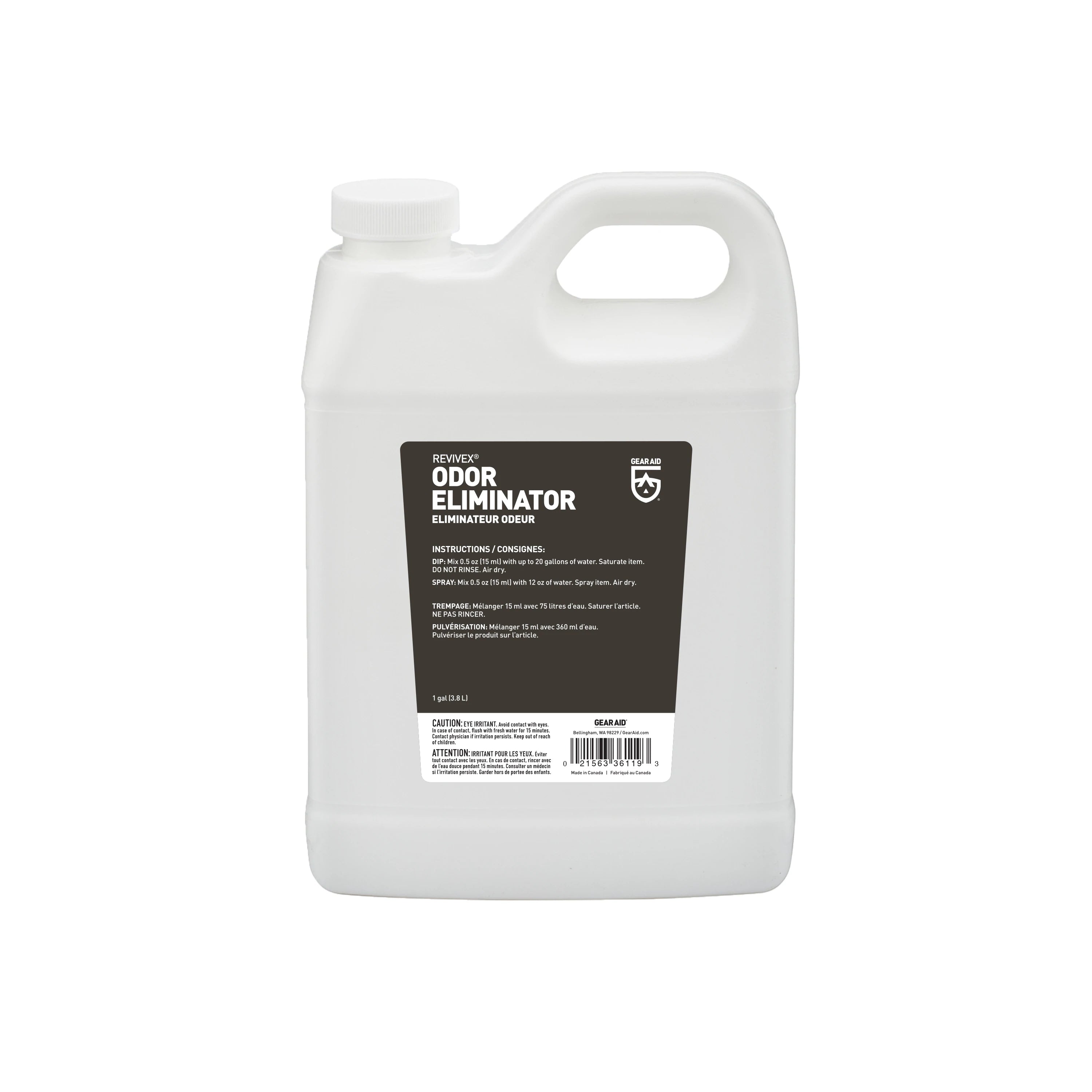 Gear Aid Revivex Odor Eliminator Spray - 1 Gallon Concentrated Laundry & Fabric Deodorizer - Eliminates Tough Odors from Clothes, Shoes, Gym Gear & Sports Equipment - Ideal for Active Lifestyles & Outdoor Adventures