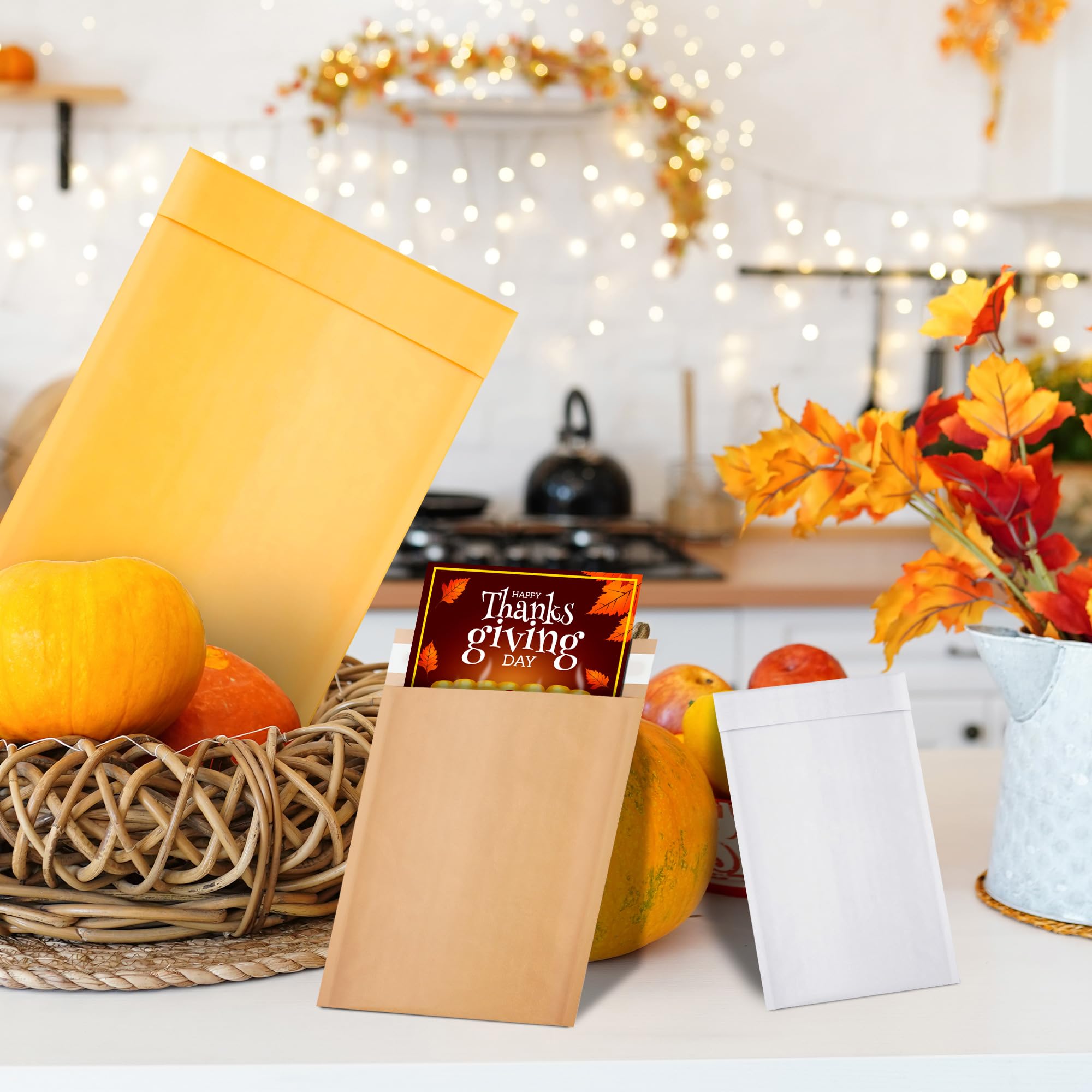 ABC PACK & SUPPLY 8.5x13 Inch Kraft Bubble Mailers - 400 Pack Yellow Self-Seal Padded Envelopes with Bubble Cushioning & Self-Adhesive Tape | Perfect for Shipping Small Items, Ecommerce Packages, Documents & Gifts