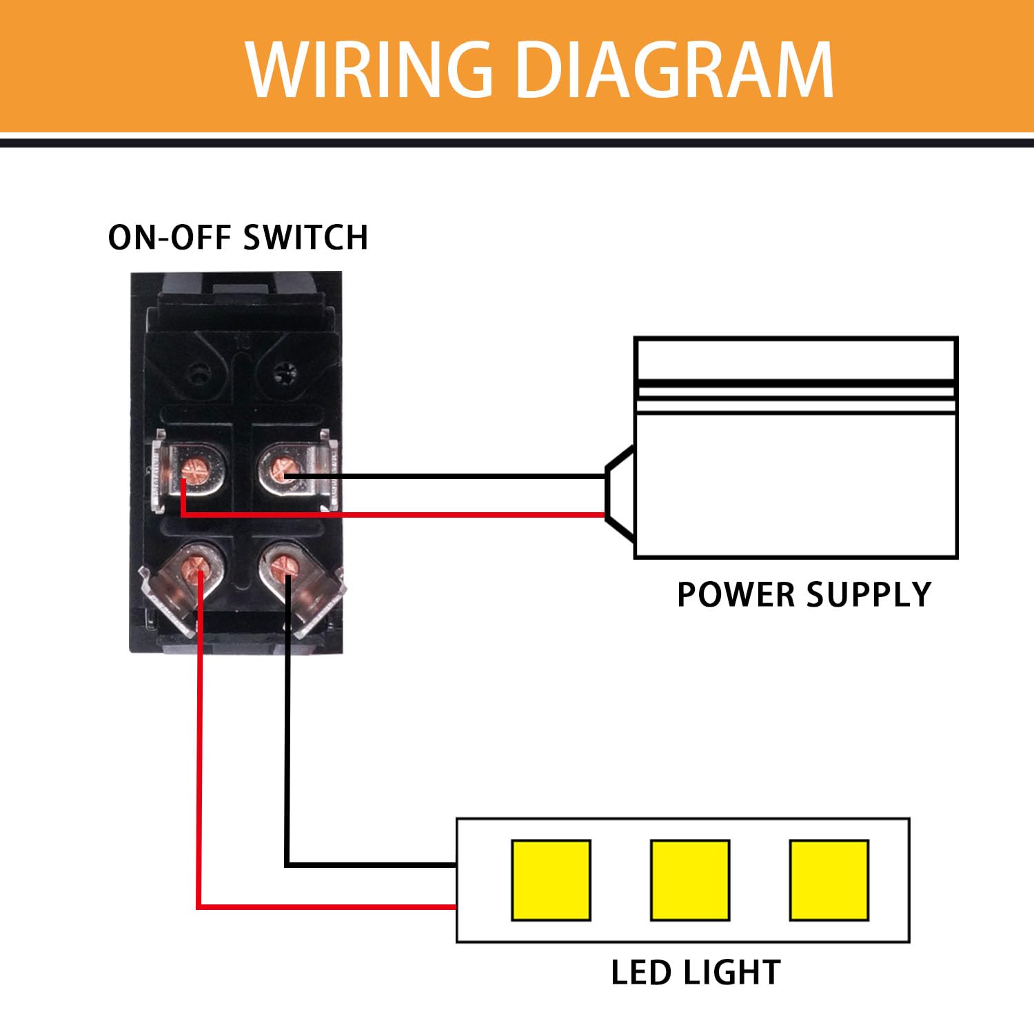 12V 20A 4 Pin DPST Rocker Switch Panel - Waterproof On/Off Switch for RV, Trailer, Camper & Boat Lighting - KCD2-7-201-B2-DZ - Perfect for Marine, Automotive & Off-Grid Power Control