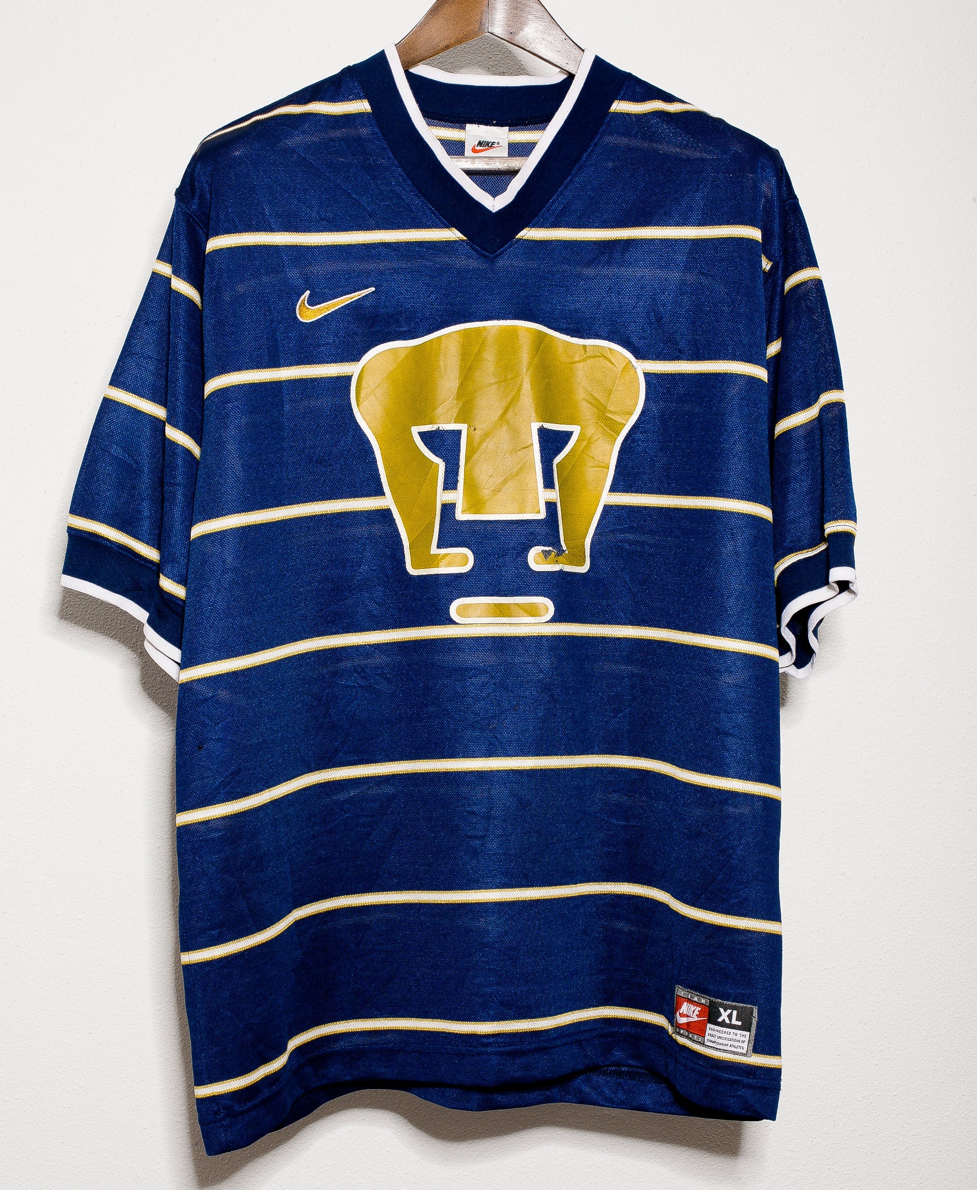Authentic 1997-98 Pumas Home Jersey XL - Vintage Football Soccer Jersey for Fans, Collectors & Retro Sports Enthusiasts - Perfect for Match Days, Gifts & Memorabilia Display