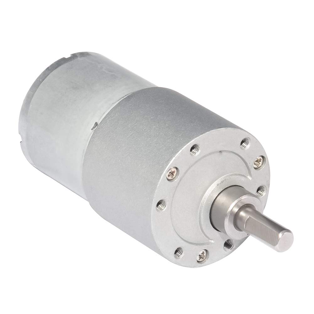 12V DC High Torque Mini Electric Motor with Gearbox - 40 RPM Low Speed Gear Reduction Motor for DIY Toys, Robotics, Science Projects & STEM Education (12 Volt)