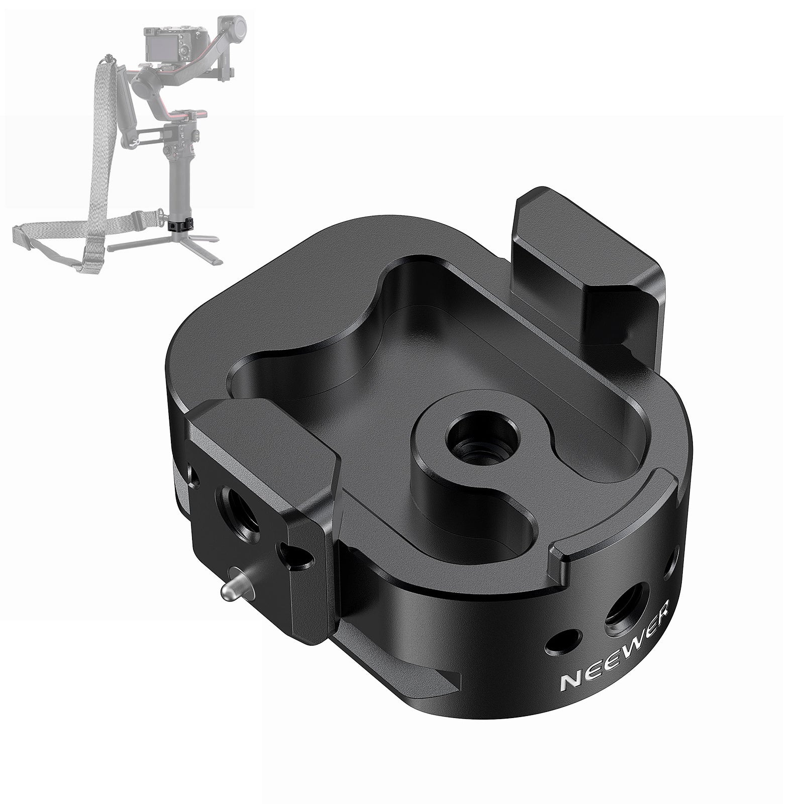 NEEWER GA011 Battery Handle Base for DJI RS4, RS4 Pro, RS3, RS3 Pro, RS2 - Compatible Replacement Power Grip for Gimbal Stabilizers - Perfect for Filmmaking, Vlogging & Professional Videography