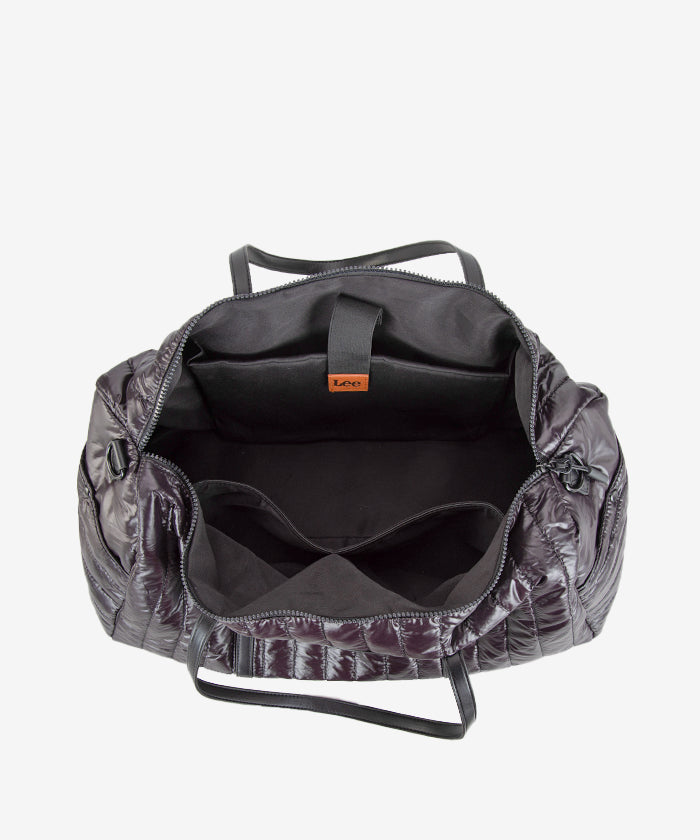 LEE Quilted Puffer Duffle Bag - Waterproof Travel Duffel Bag for Gym, Weekend Getaways & Air Travel - Lightweight Carry-On Luggage with Shoulder Strap