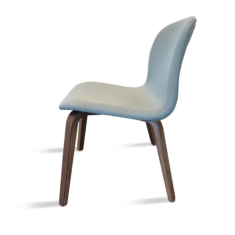 LOTTIE Modern Lounge Chair with Walnut Frame & Grey Upholstery - Perfect for Living Room, Bedroom, or Office Relaxation