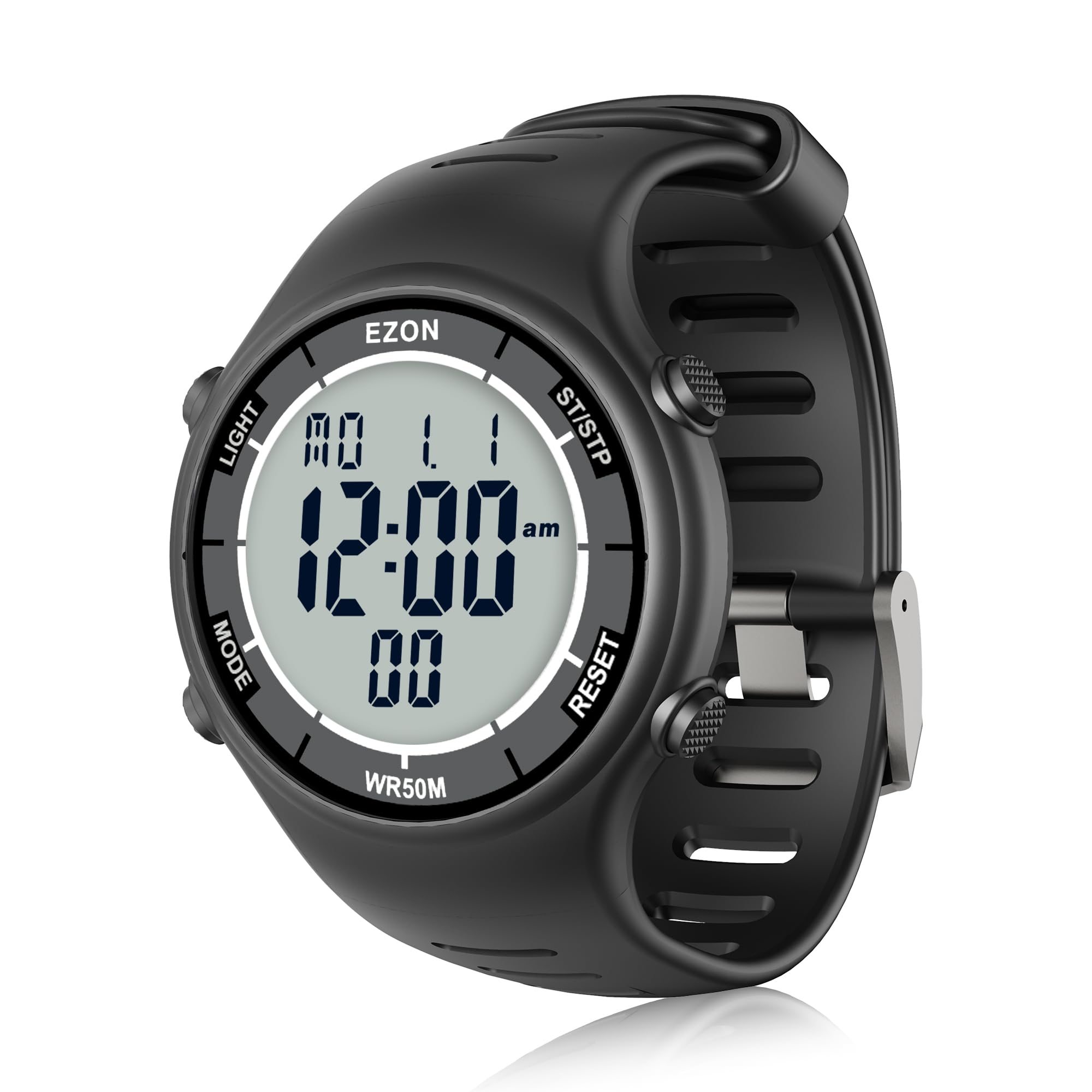 EZON Digital Sports Watch for Men & Women - 5ATM Waterproof, Stopwatch, Countdown Timer, Chronograph, Lap Timing, EL Backlight, Alarm - Perfect for Swimming, Running, Gym & Outdoor Activities