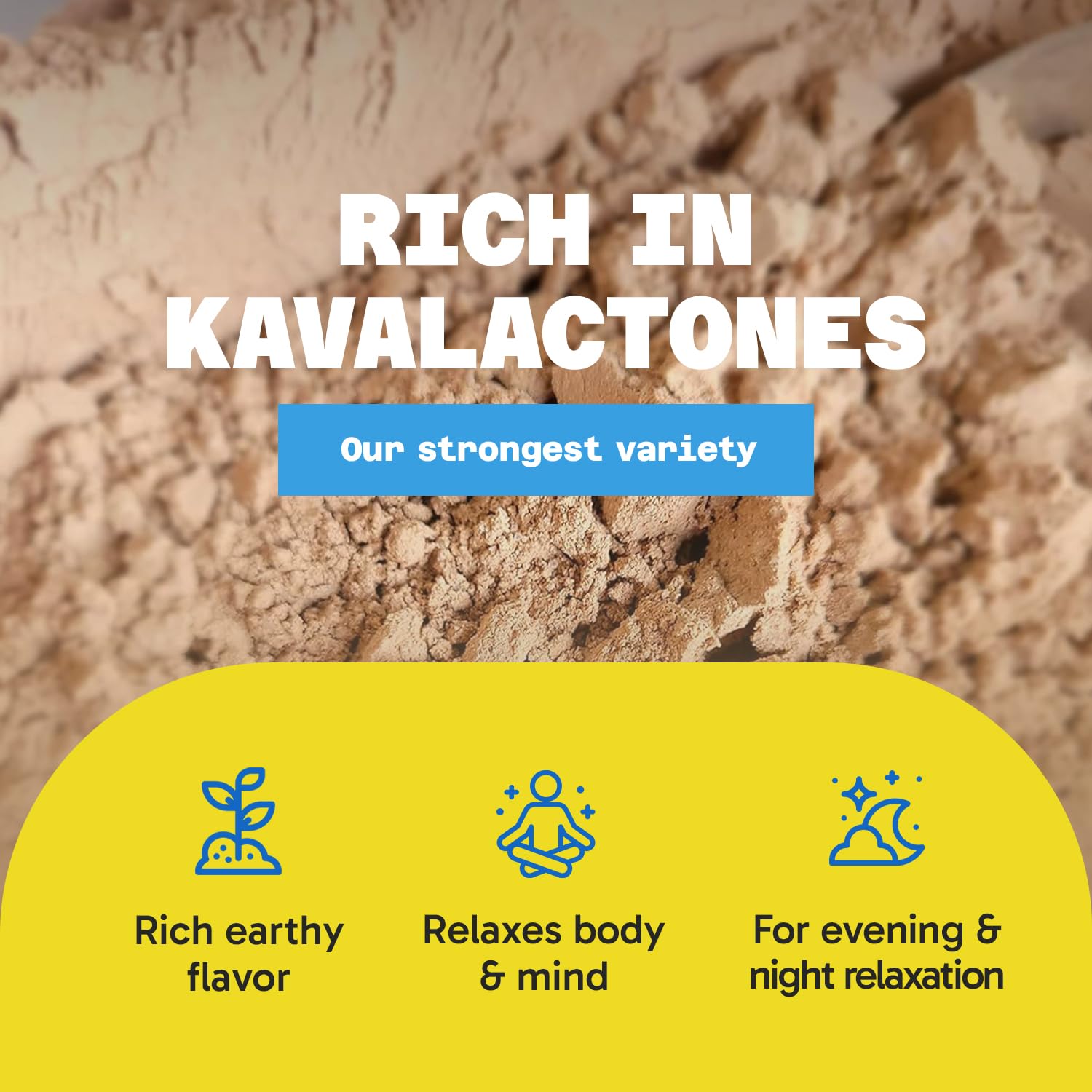 Premium Noble Kava Root Powder - 100% Pure Sun-Dried Vanuatu Kava with High Kavalactones, Medium Grind for Easy Preparation (8 oz) - Perfect for Relaxation, Stress Relief & Social Gatherings