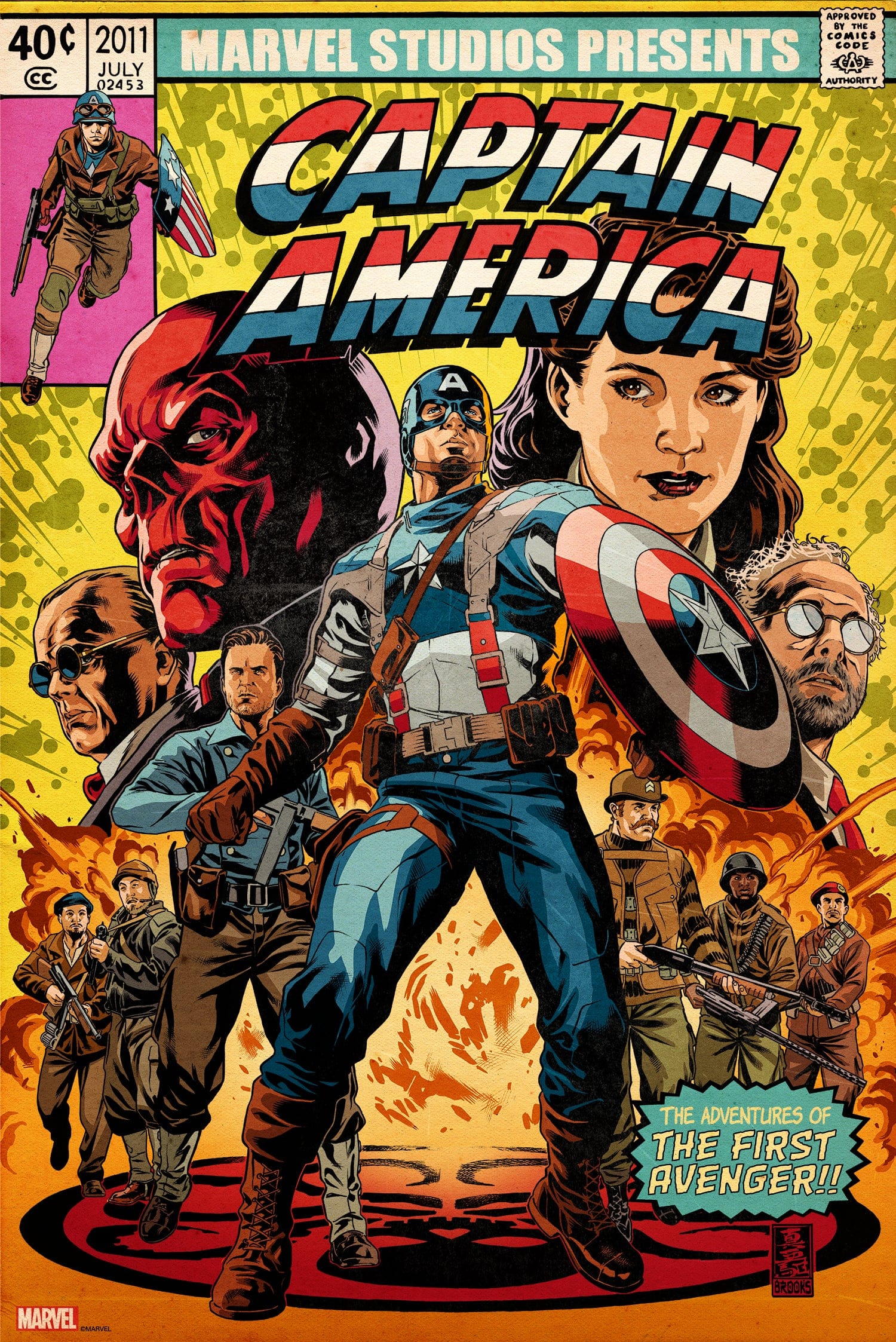 Captain America: The First Avenger Movie Poster - Premium Quality Wall Art for Marvel Fans - Perfect for Home Theater, Bedroom, or Office Decor