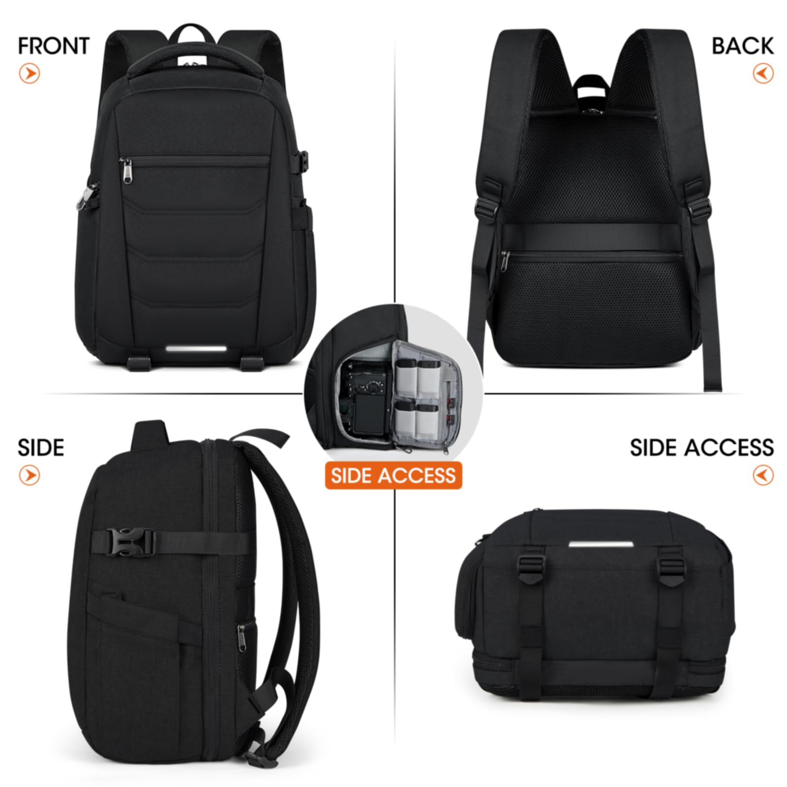 Professional Waterproof DSLR SLR Mirrorless Camera Backpack - Large Capacity Anti-Theft Photography Bag with Rain Cover & 14