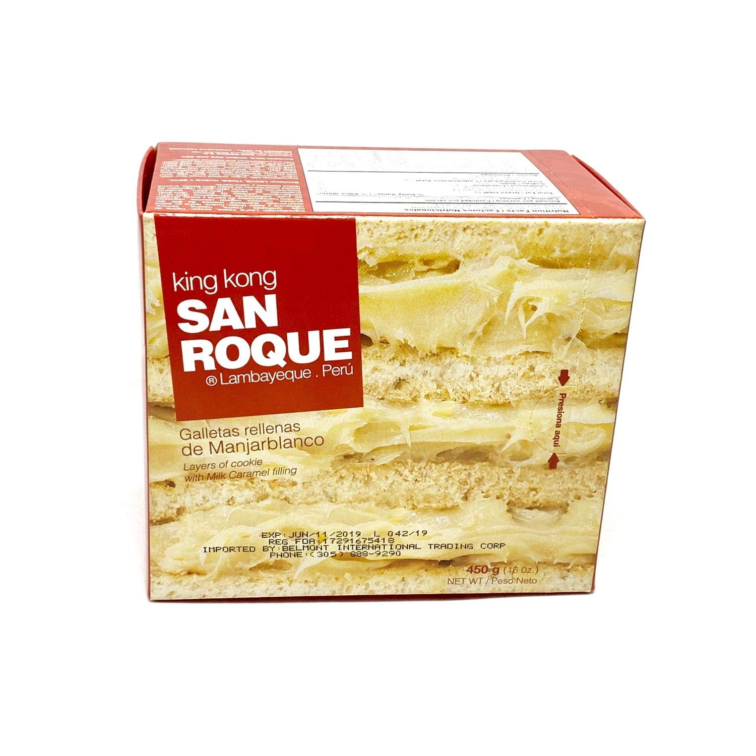 King Kong San Roque 1 Pound Manjar Blanco - Premium Peruvian White Dulce de Leche Dessert for Baking, Snacking & Gift Giving