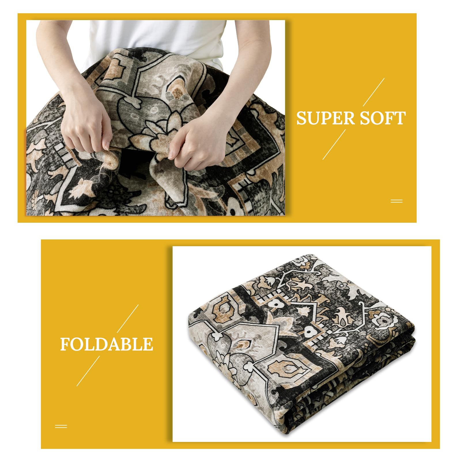 9x12 Soft Low-Pile Machine Washable Non-Slip Area Rug - Perfect for Living Room, Bedroom & Dining Room - Kid & Pet Friendly Floor Carpet - Black - Great for Cozy Home Decor & Family Spaces