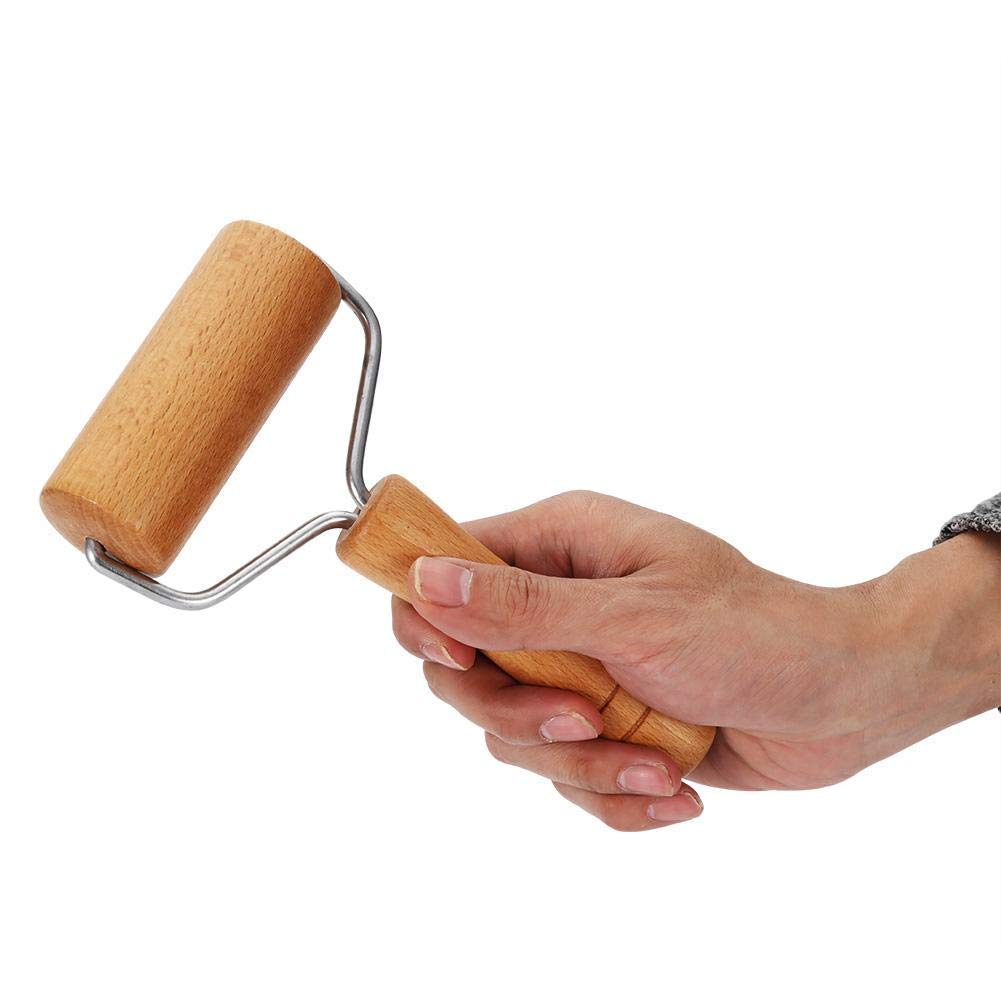 Wooden T-Shaped Pastry Roller - Multifunctional Dough Rolling Pin for Fondant, Cookies, Pizza & Pasta | Perfect for Baking, Chapati Making & Kitchen Use