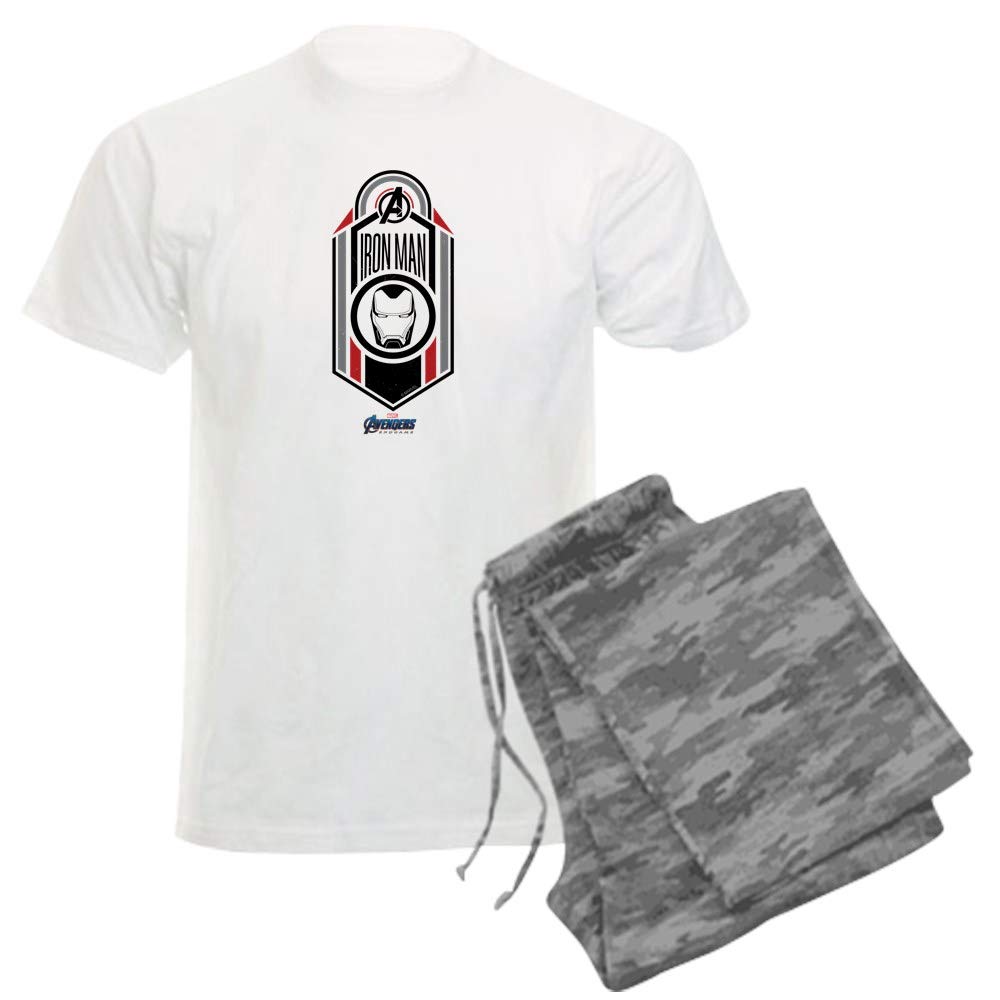 Iron Man Logo Pajama Set for Men & Women - Marvel Avengers Superhero Sleepwear - Soft Cotton Comfortable Lounge Pajamas for Movie Night, Cosplay & Gift Giving
