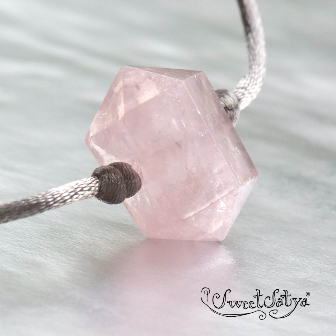 Rose Quartz Pendant Necklace - Healing Crystal Jewelry for Love & Positive Energy | Perfect for Meditation, Gifts & Spiritual Wellness