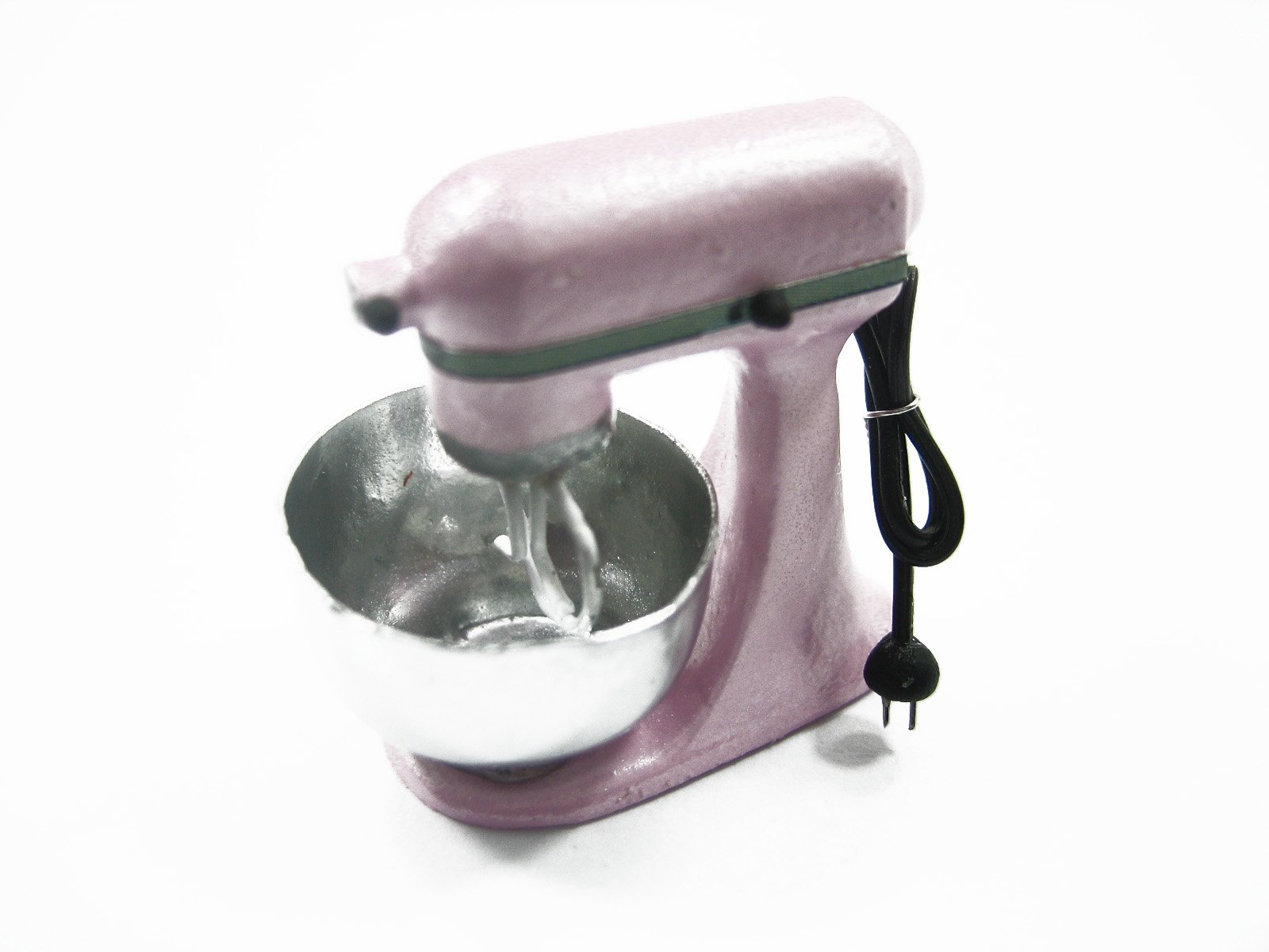 Mini Electric Stand Mixer for Dollhouse - Light Pink Kitchenware & Bakery Supplies | Perfect for Miniature Cooking, Baking, and DIY Dollhouse Accessories (Model 9572)
