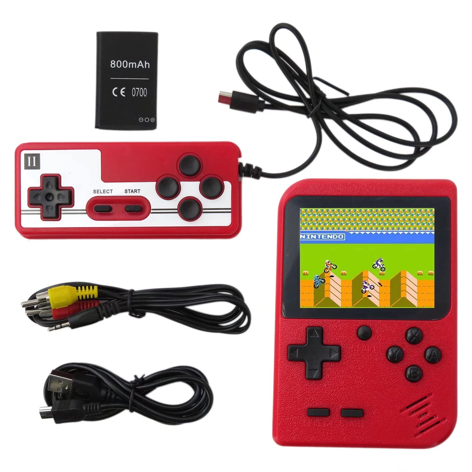 2.8 Inch Handheld Game Console - 400 in 1 Retro Video Games, 8-Bit Portable Game Player with Gamepad for Kids & Adults | Perfect Gift for Travel, Parties & Family Fun