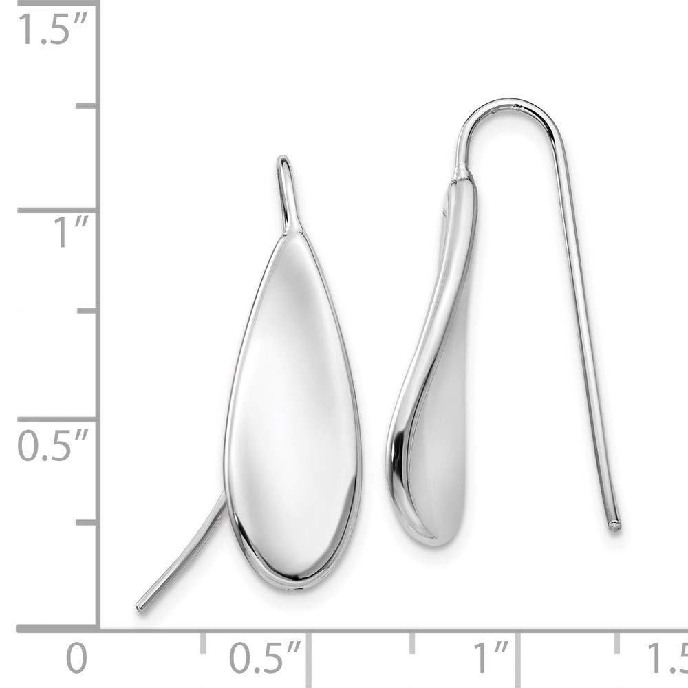 14K White Gold Drop Dangle Earrings for Women - 27mm Elegant Dangle Design - Perfect for Parties, Weddings & Special Occasions
