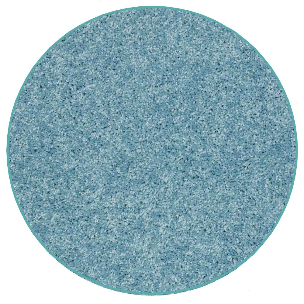 Soft Round Colorful Kids Area Rug - Non-Slip Cozy Nursery, Bedroom, Playroom & Classroom Carpet - 10 Sizes (6' Round, Teal) - Perfect for Toddler Play Areas, Daycare Centers & Children's Rooms