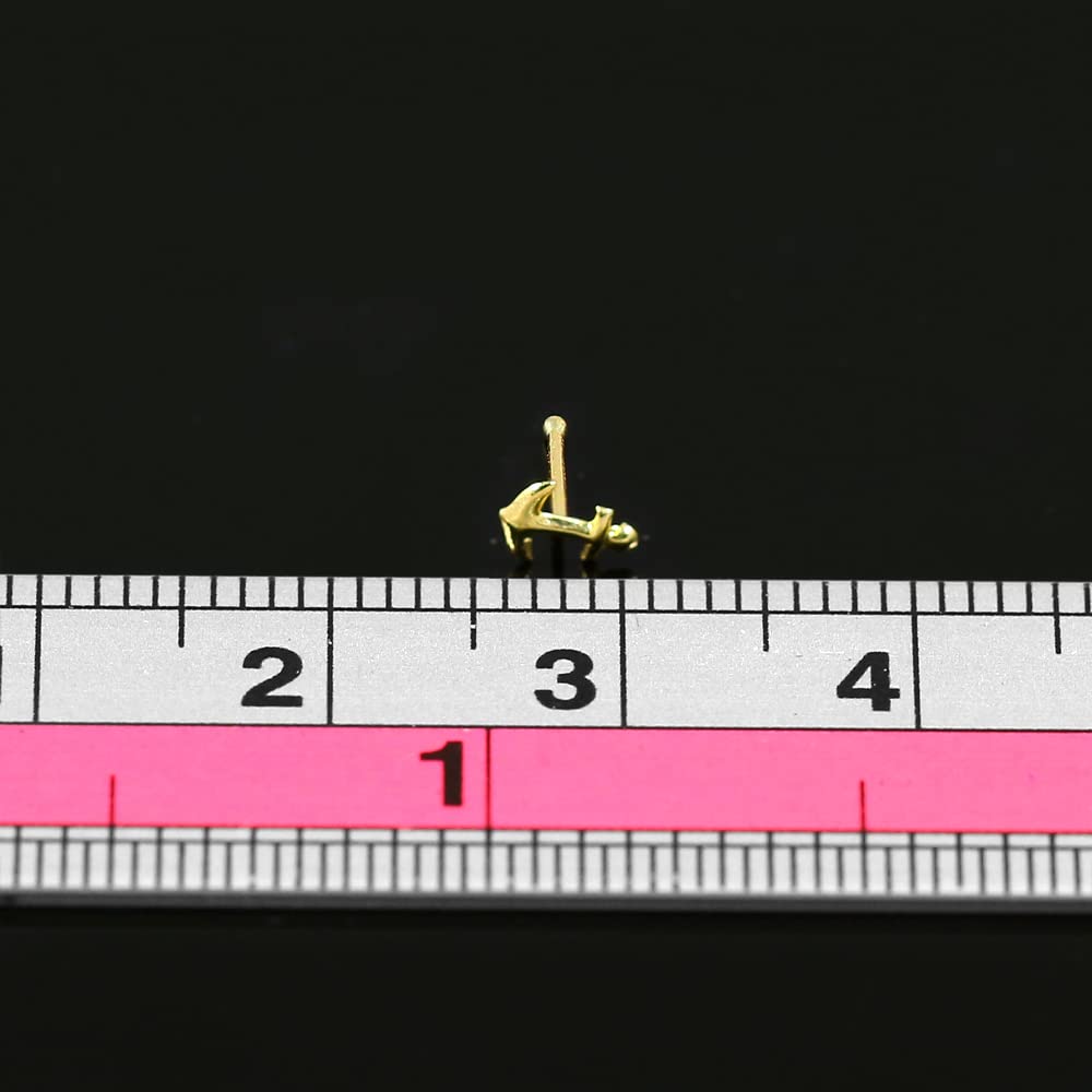 14K Solid Yellow Gold Nose Ring - Dainty 22 Gauge Nose Bone Stud - Hypoallergenic & Tarnish-Free - Perfect for Everyday Wear, Special Occasions & Gift Giving