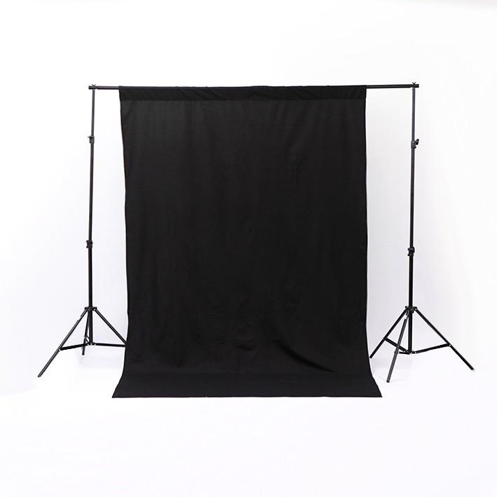 Professional 10ft Backdrop Stand with Triple Muslin Cotton Backdrop Kit (Black, White & Green) - Perfect for Photography Studio, YouTube Videos, Baby Showers & Events