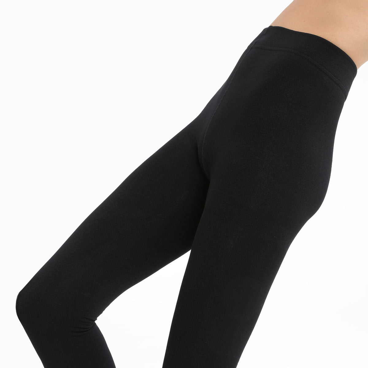 Thermal Black Polar Fleece Tights 143D - Warm Winter Leggings for Women, Cold Weather & Outdoor Activities